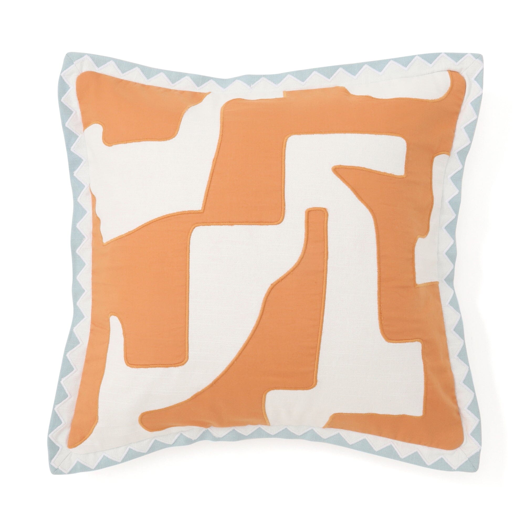 Kika Embroidered Cushion Cover 18x18 Inch - Decorative Throw Pillow Case for Sofa, Bed, Living Room - Multi-Color Home Decor