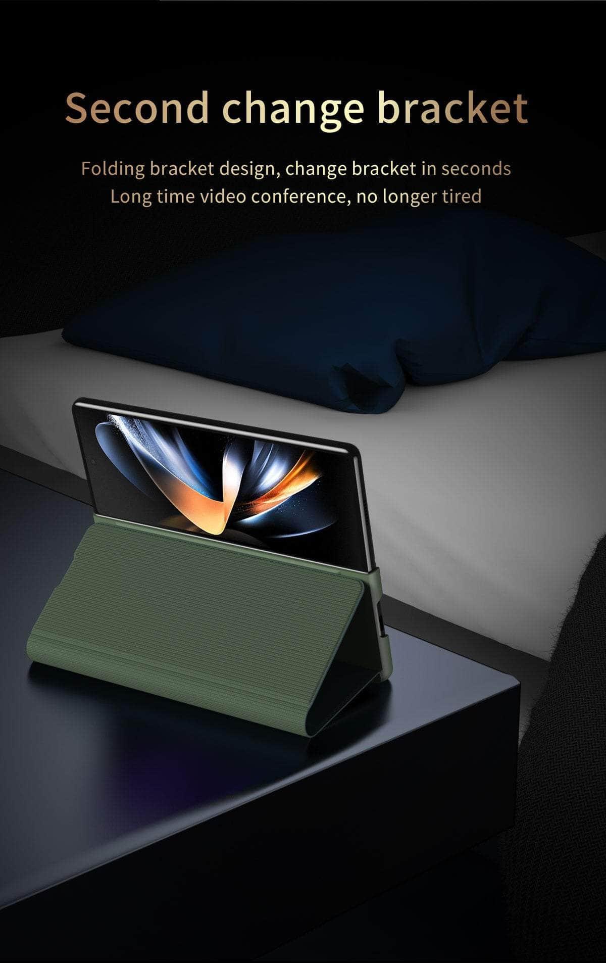 Samsung Galaxy Z Fold 5 Case - Premium Matte Carbon Fiber Protective Cover with Hinge Protection | Slim & Durable Foldable Phone Case for Work, Travel & Everyday Use