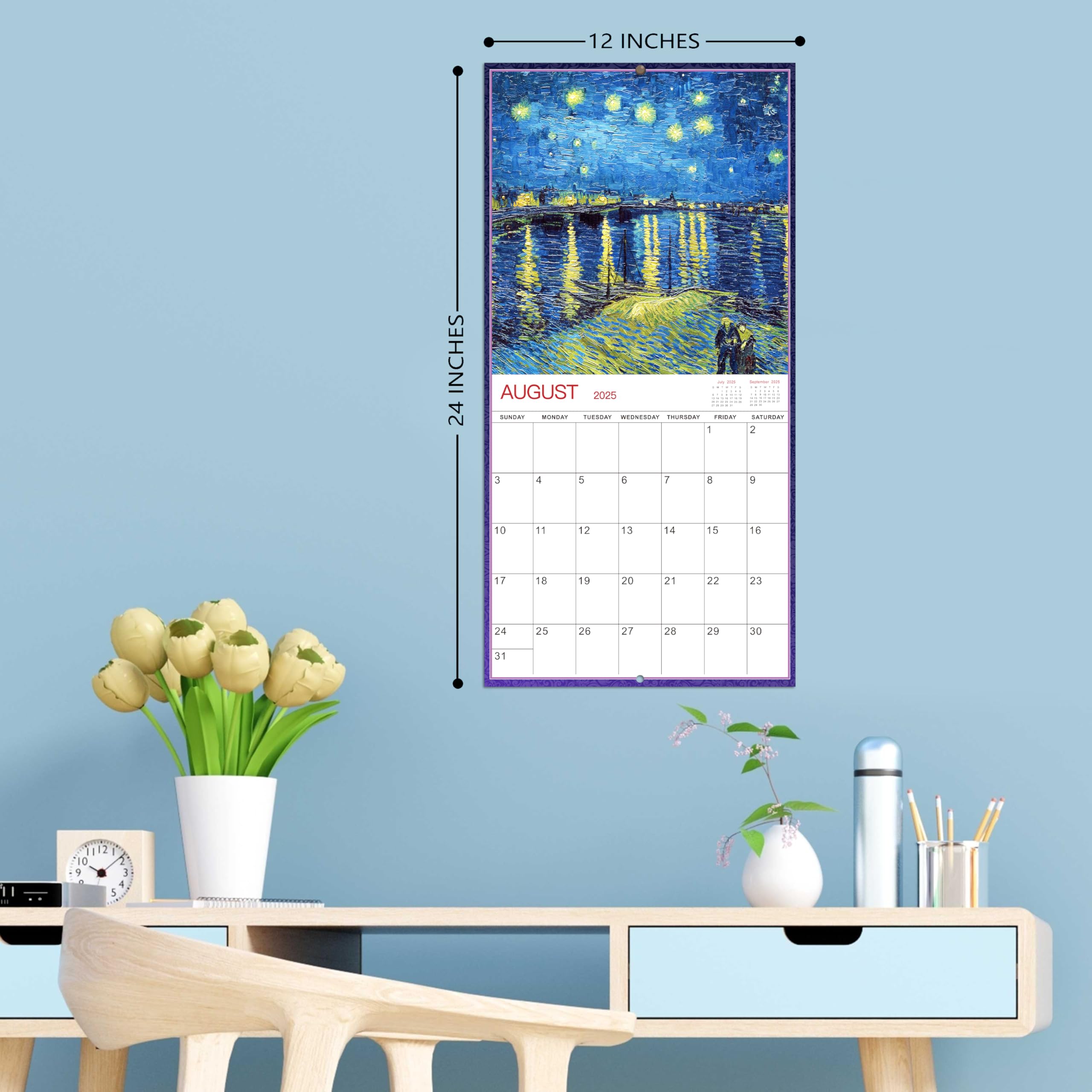 2025-2026 Wall Calendar | 18-Month Monthly Planner from July 2025 to December 2026 | 12