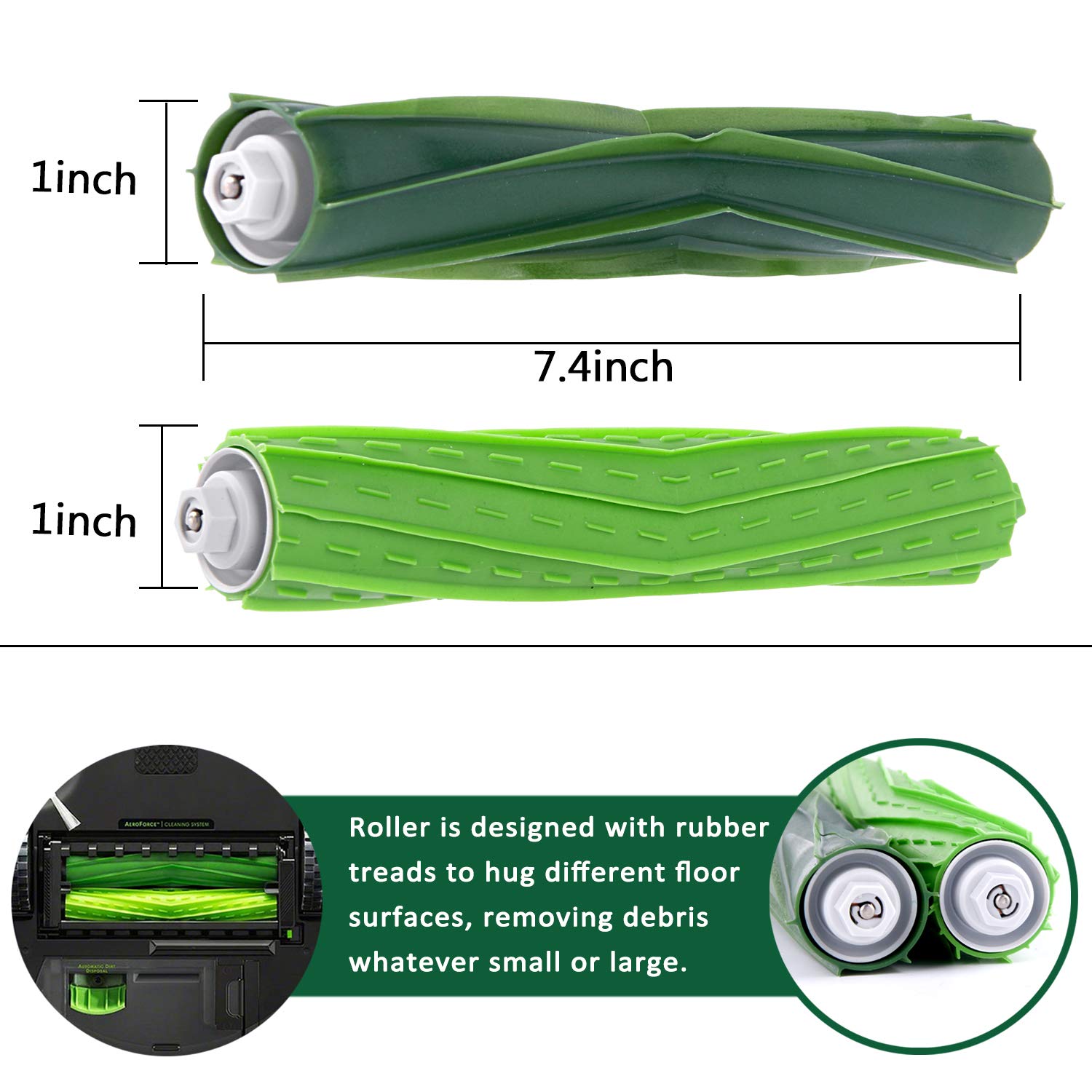 iRobot i7 Vacuum Replacement Parts - Compatible with i7 (7150), i7+ (7550), E Series E5/E6/E7 Wi-Fi Connected Robot Vacuums - Perfect for Home Cleaning & Pet Hair Removal