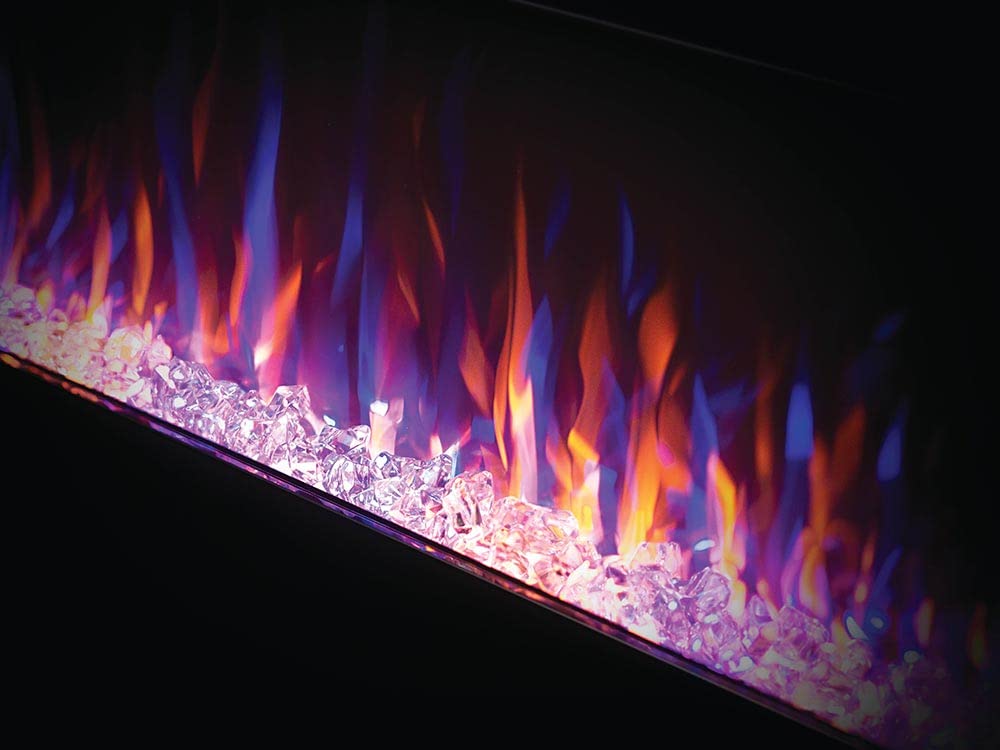 Napoleon Harsten 50 Inch Electric Linear Fireplace - Modern Black Wall Mounted Fireplace Heater for Living Room, Bedroom & Office | Energy Efficient Indoor Electric Fireplace with Realistic Flame Effect