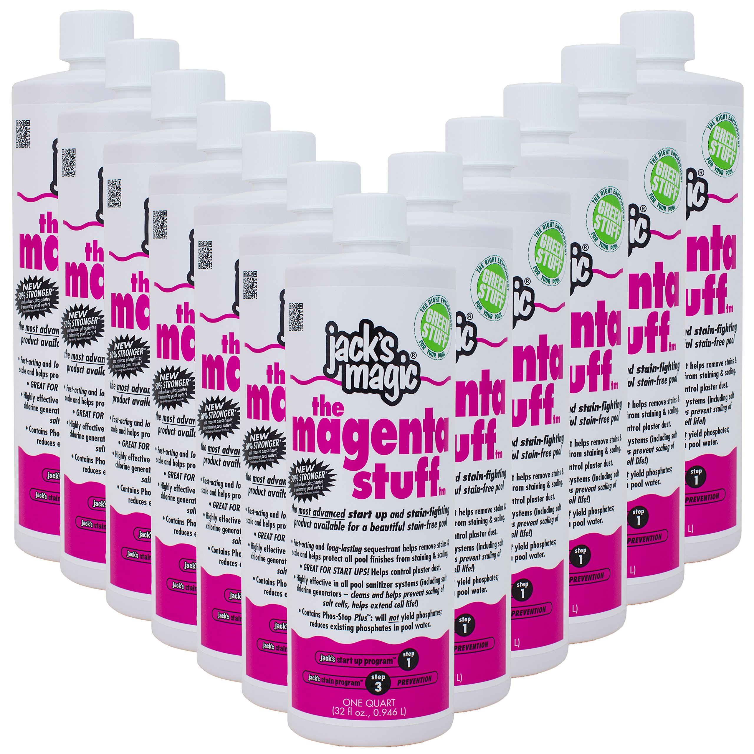Jack's Magic Magenta Stuff 12-Pack (1 qt) for Pool Stain Removal