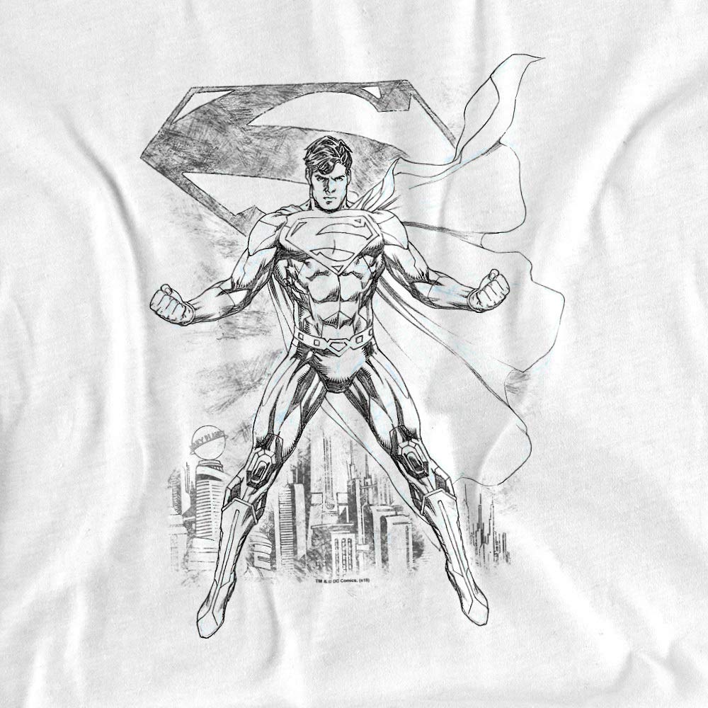 Superman Super Sketch Graphic T-Shirt for Men & Women | Unisex Superhero Tee for Casual Wear & Cosplay