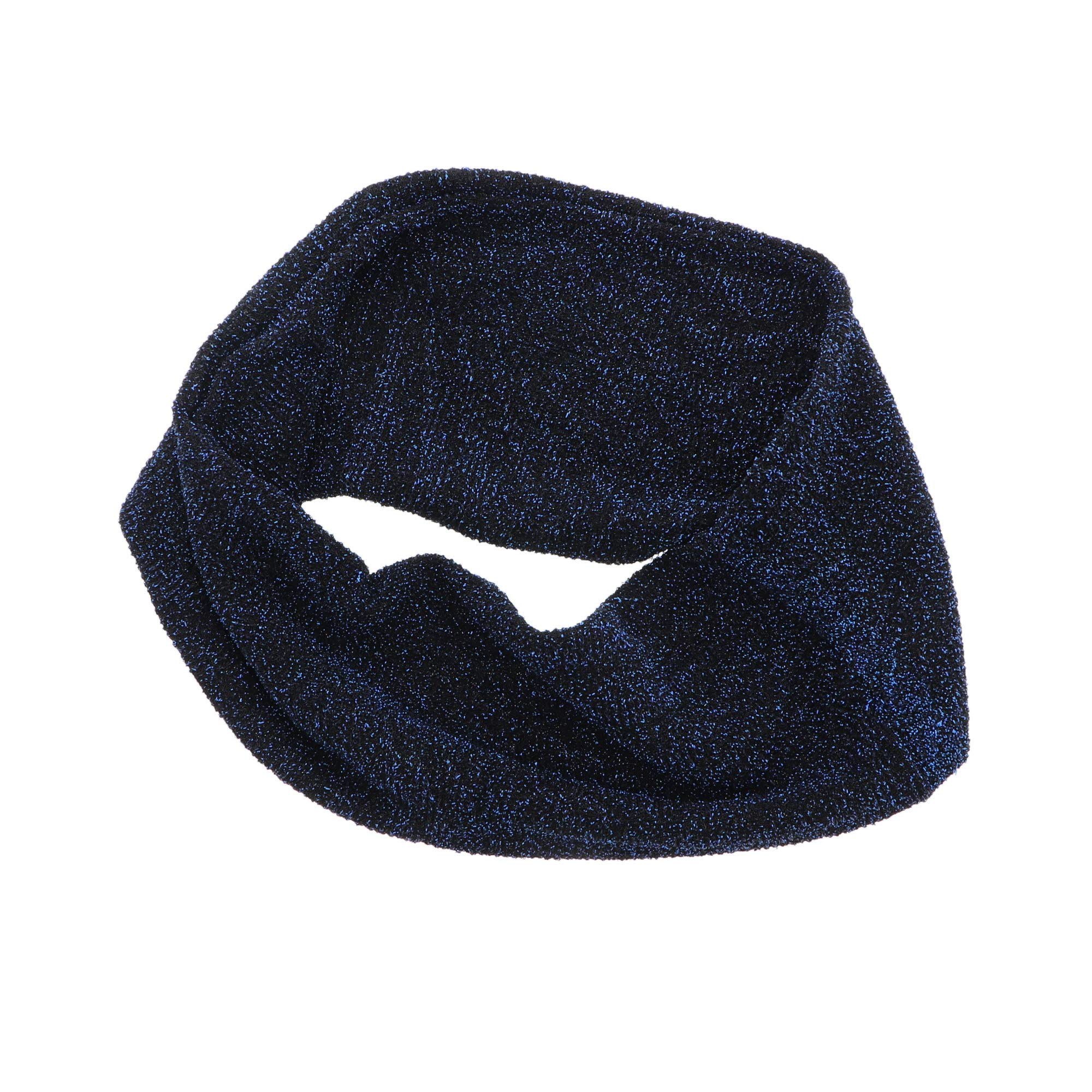 Wide Women's Headband Headwrap Sparkly Stretch Lurex Blue - Elegant Hair Accessory for Parties, Weddings & Special Occasions