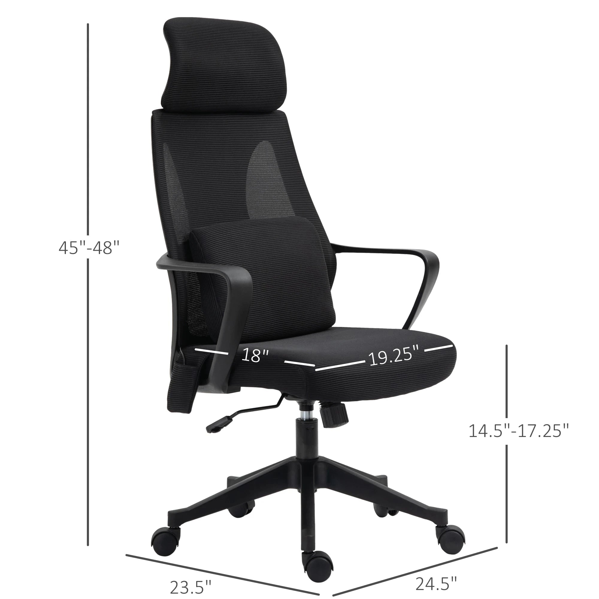Premium High Back Ergonomic Executive Office Chair with Adjustable Lumbar Support & Massage Function - Perfect for Home Office, Gaming Setup, and Long Work Sessions