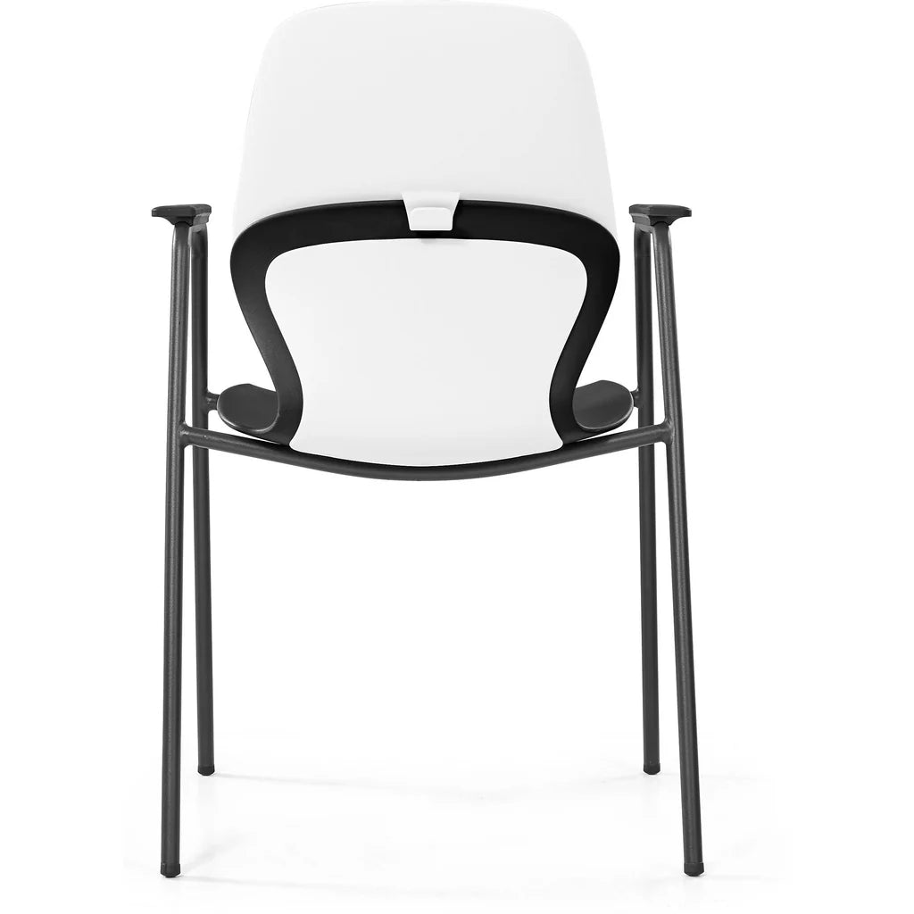 KALEIDO 4-Leg Stool with Arms - Modern Accent Chair for Living Room, Bedroom, or Office - Perfect for Relaxing, Reading, and Extra Seating