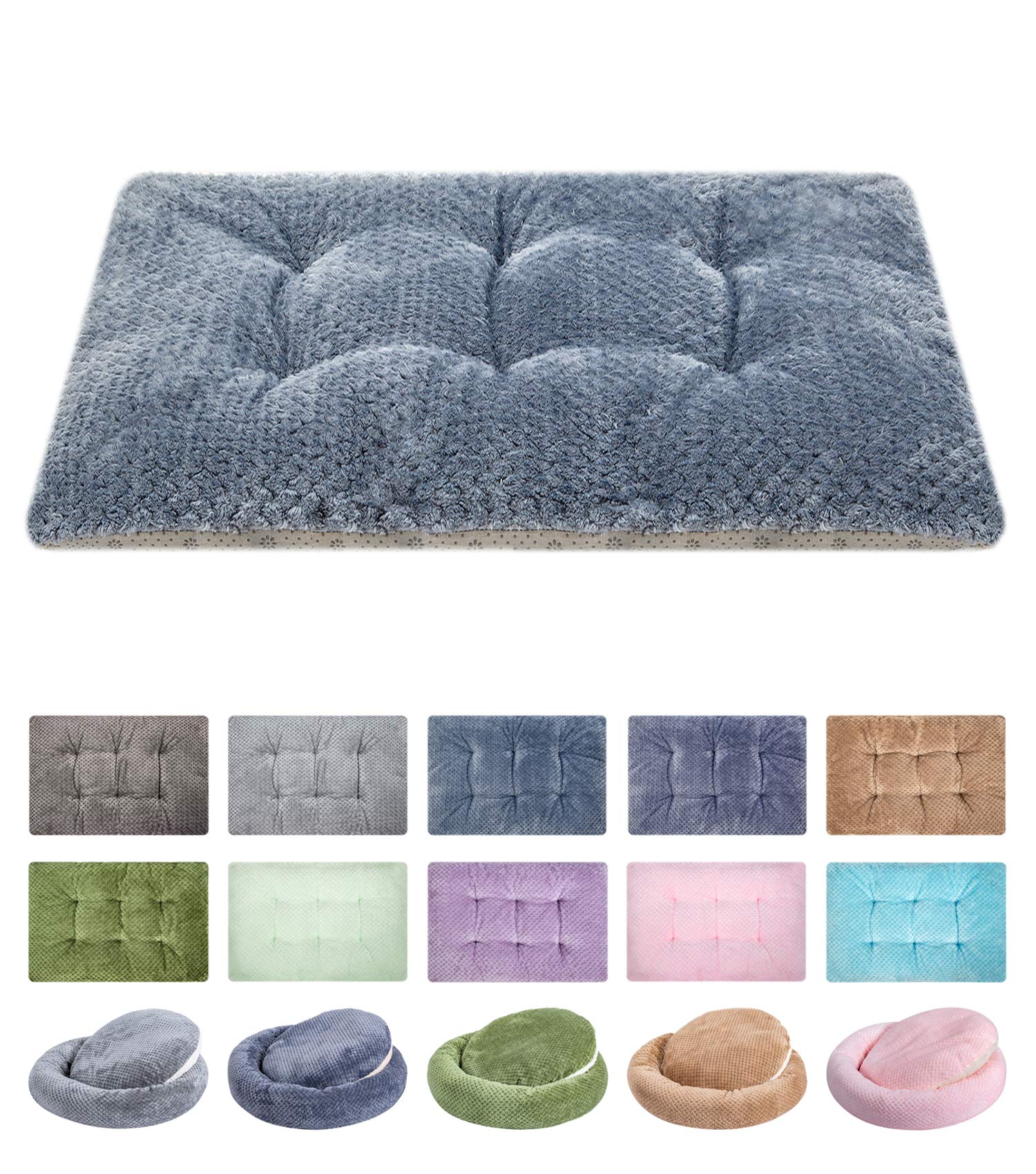 Luxury Fuzzy Deluxe Pet Bed - Ultra Plush Dog & Cat Bed for Crates, Machine Washable & Dryer Safe (15
