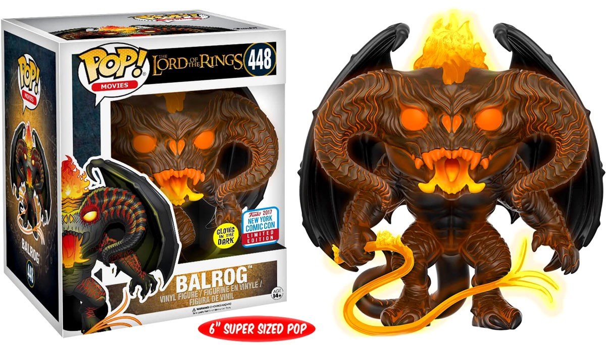 Funko POP! Balrog Glow In The Dark Vinyl Figure #448 - Fall Convention Exclusive Collectible Toy for Lord of The Rings Fans | Perfect for Display, Gifts, and Movie Night Decor