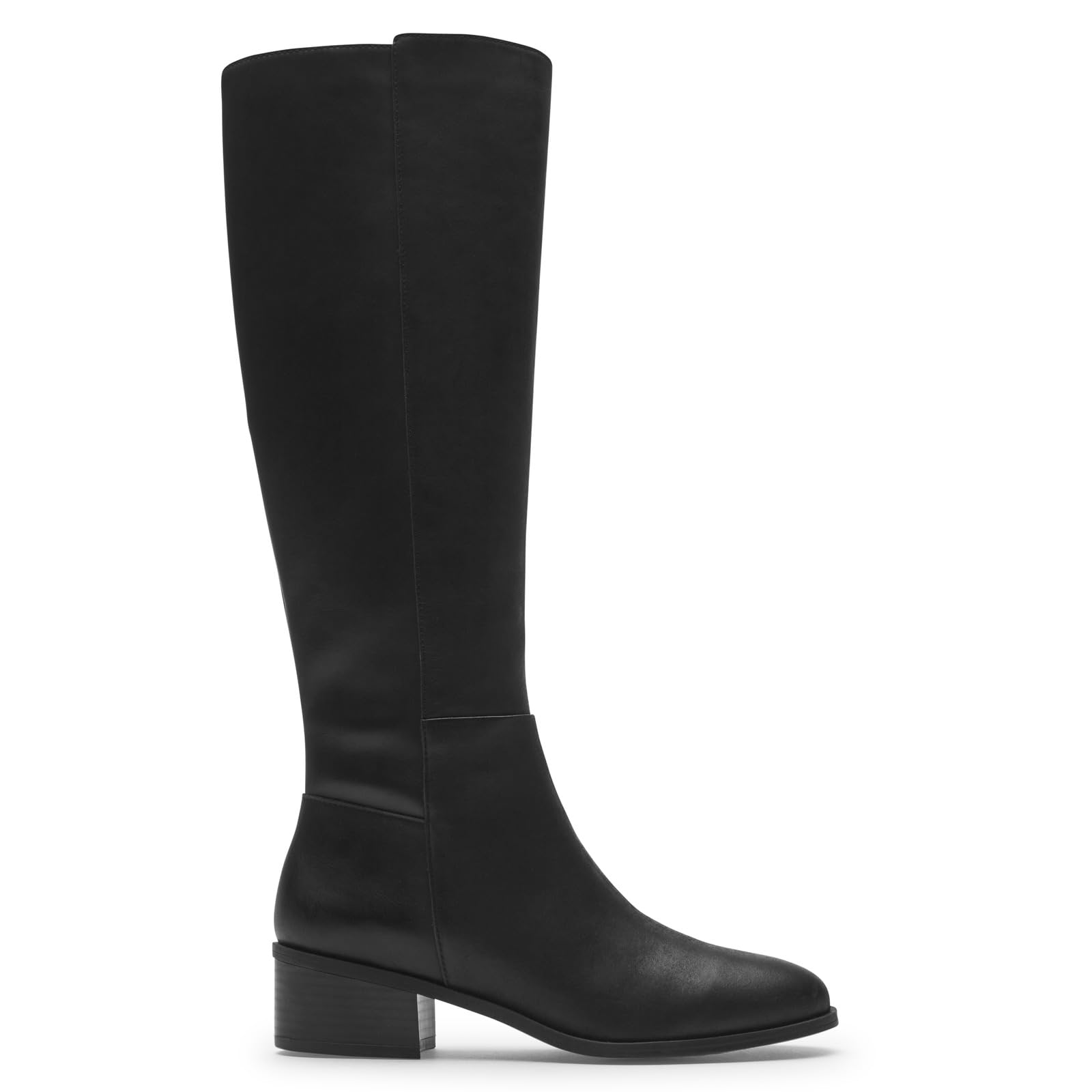 Rockport Women's Evalyn Tall Boot - Waterproof Leather Ankle Boots for Women, Comfortable Slip-Resistant Winter Boots with Cushioning - Perfect for Office, Travel & Outdoor Activities