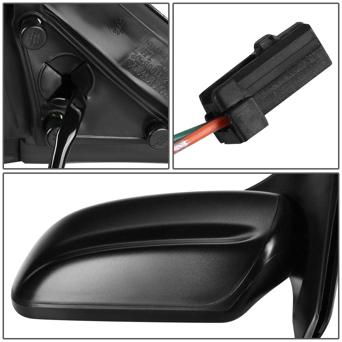 Auto Dynasty MA1320151 MA1321151 Pair OE Style Powered Side View Door Mirrors - Compatible with Mazda Protege 1999-2003 Models | Perfect for Replacement & Enhanced Visibility While Driving