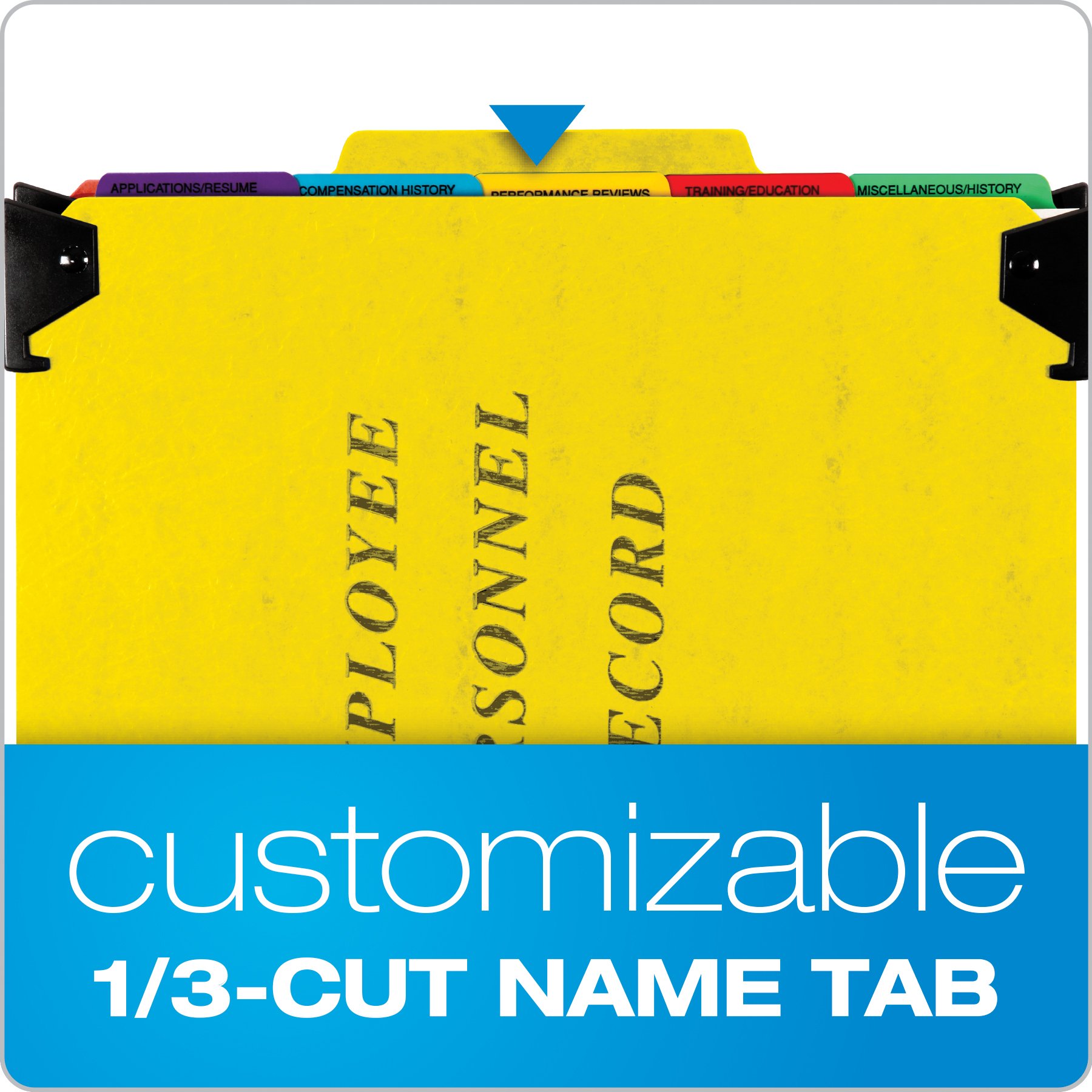 Pendaflex SER2YEL Hanging File Folders - 1/3 Cut Top Tab, Letter Size, Yellow - Perfect for Office Organization, HR Documents & Filing Systems