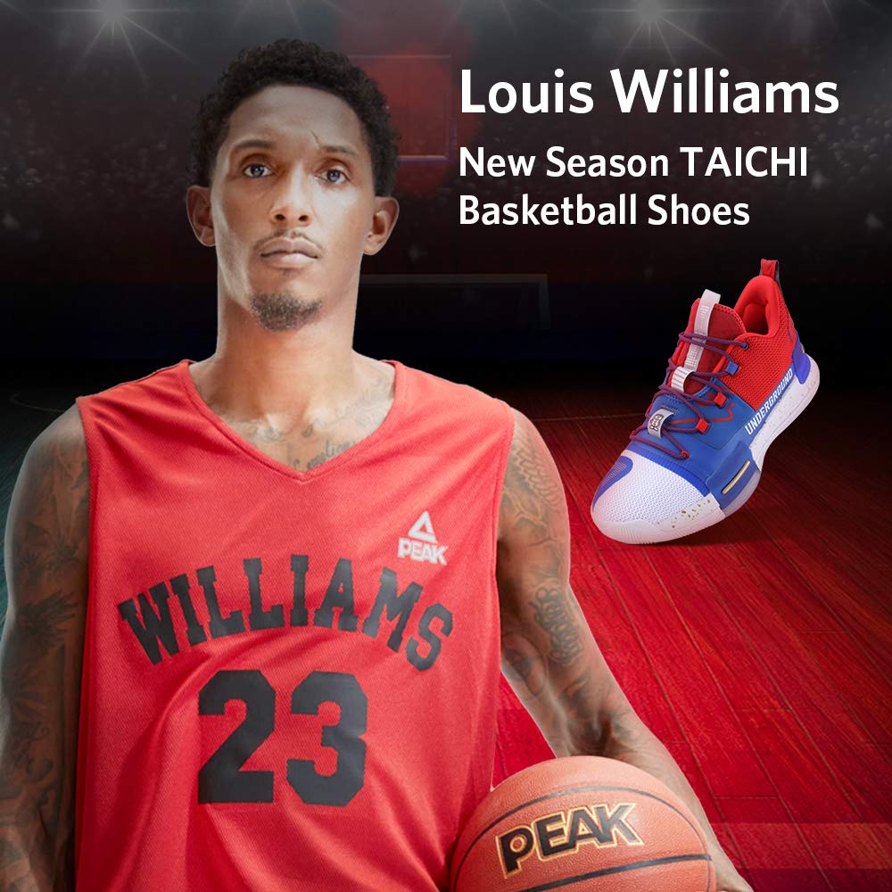 PEAK Men's Flash Basketball Shoes - Lou Williams Underground Taichi Adaptive Cushioning Sneakers | Non-Slip Sports Shoes for Running, Walking & Fitness | Perfect for Indoor Courts, Streetball & Gym Workouts