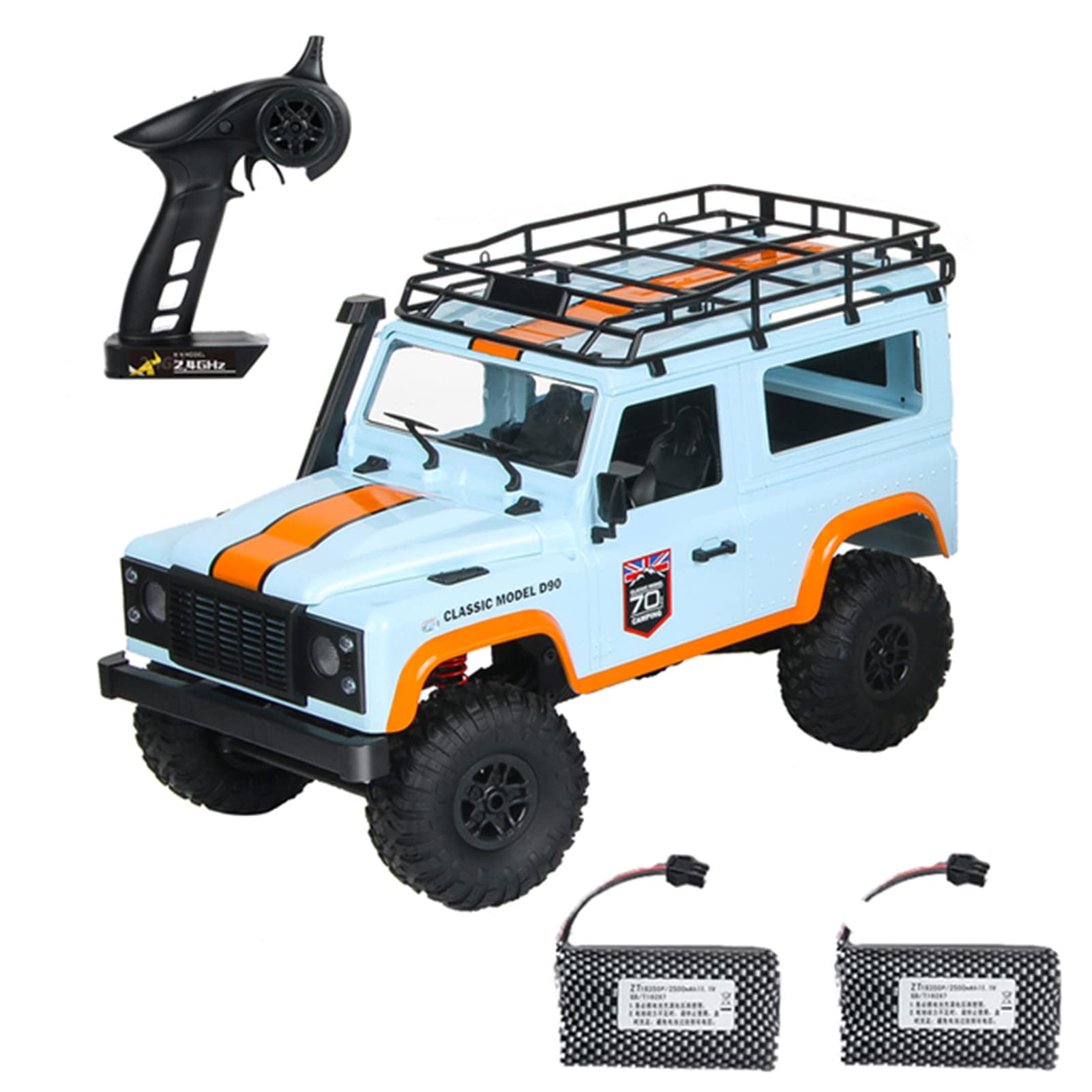 GoolRC MN99 1:12 Scale 4WD Off-Road RC Rock Crawler Truck - 2.4GHz Remote Control Car for All Terrain Climbing | Electric Vehicle Toy Gift for Adults & Kids | Includes 2 Batteries (Blue) | Perfect for Outdoor Adventures, Backyard Crawling & Off-Road Racing