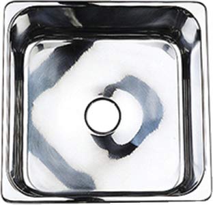 Scandvik 10217 Polished Rectangle Stainless Steel Sink - Perfect for Modern Kitchens and Bathrooms