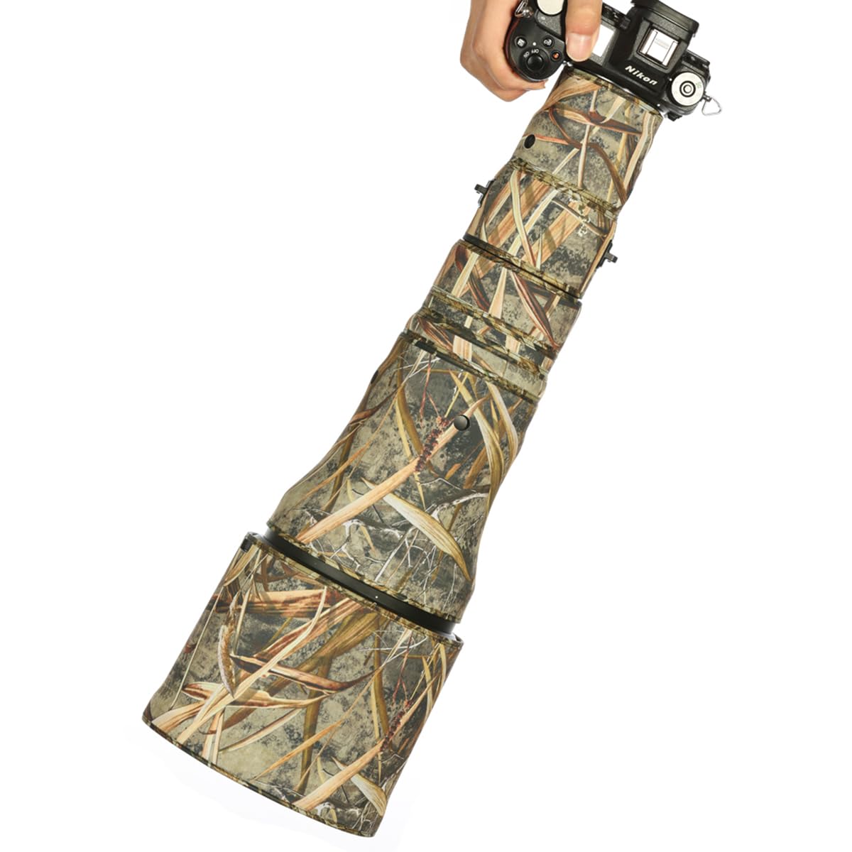 Nikon Z 800mm f/6.3 VR S Lens Cover - Waterproof Camouflage Protective Coat for Rain & Weather Protection (Reed Camo with 1.4X TC) | Ideal for Wildlife Photography, Bird Watching & Outdoor Adventures