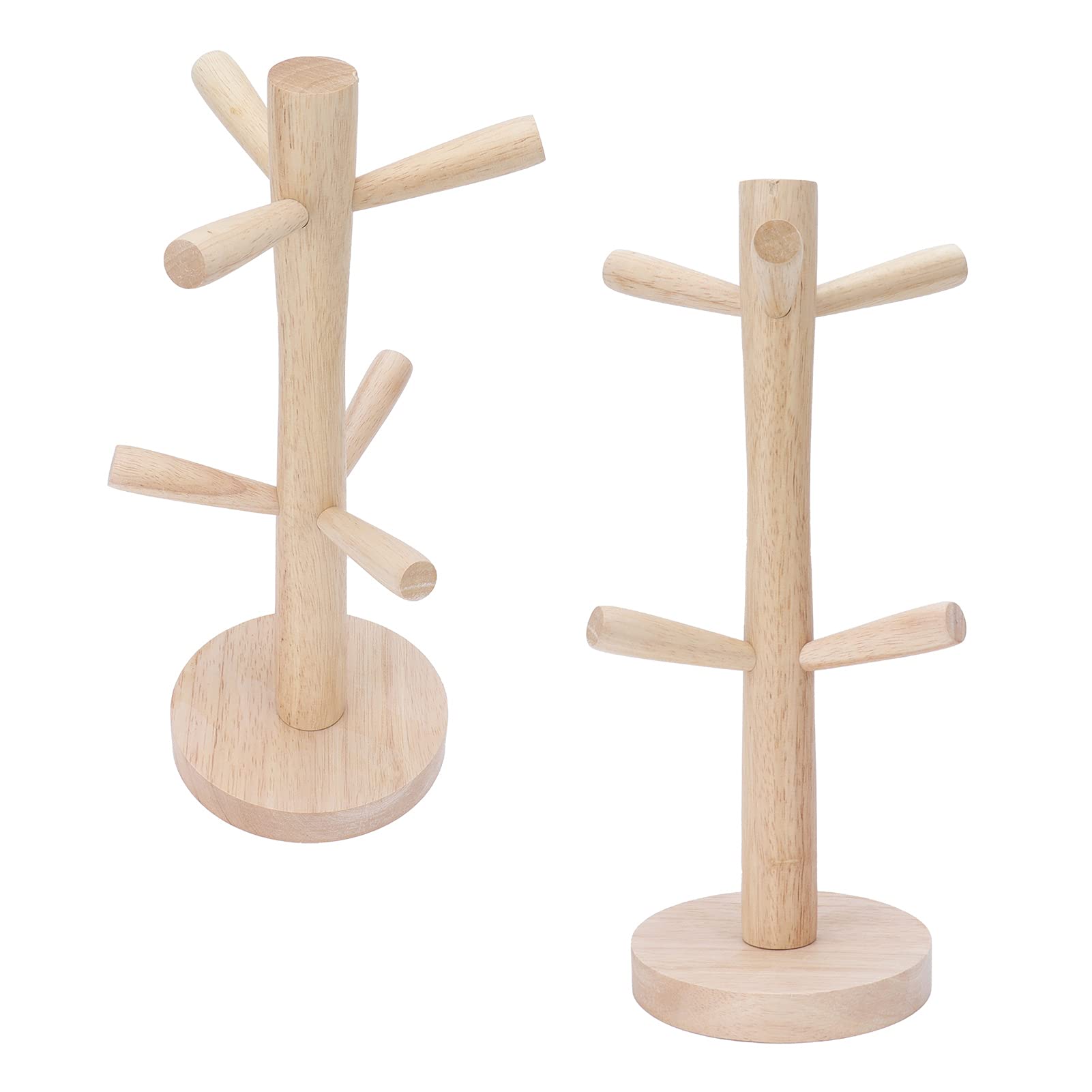 Durable Wooden Mug Hook Rack - Kitchen & Table Storage for Coffee Cups, Tea Mugs - Perfect for Drying, Organizing & Displaying Cups in Home or Office