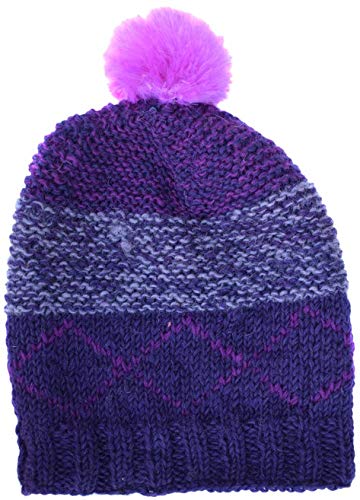 Warm Gheri Wool Zigzag Knit Fleece-Lined Multicolor Beanie Hat for Men & Women - Winter Outdoor Activities, Skiing, Snowboarding