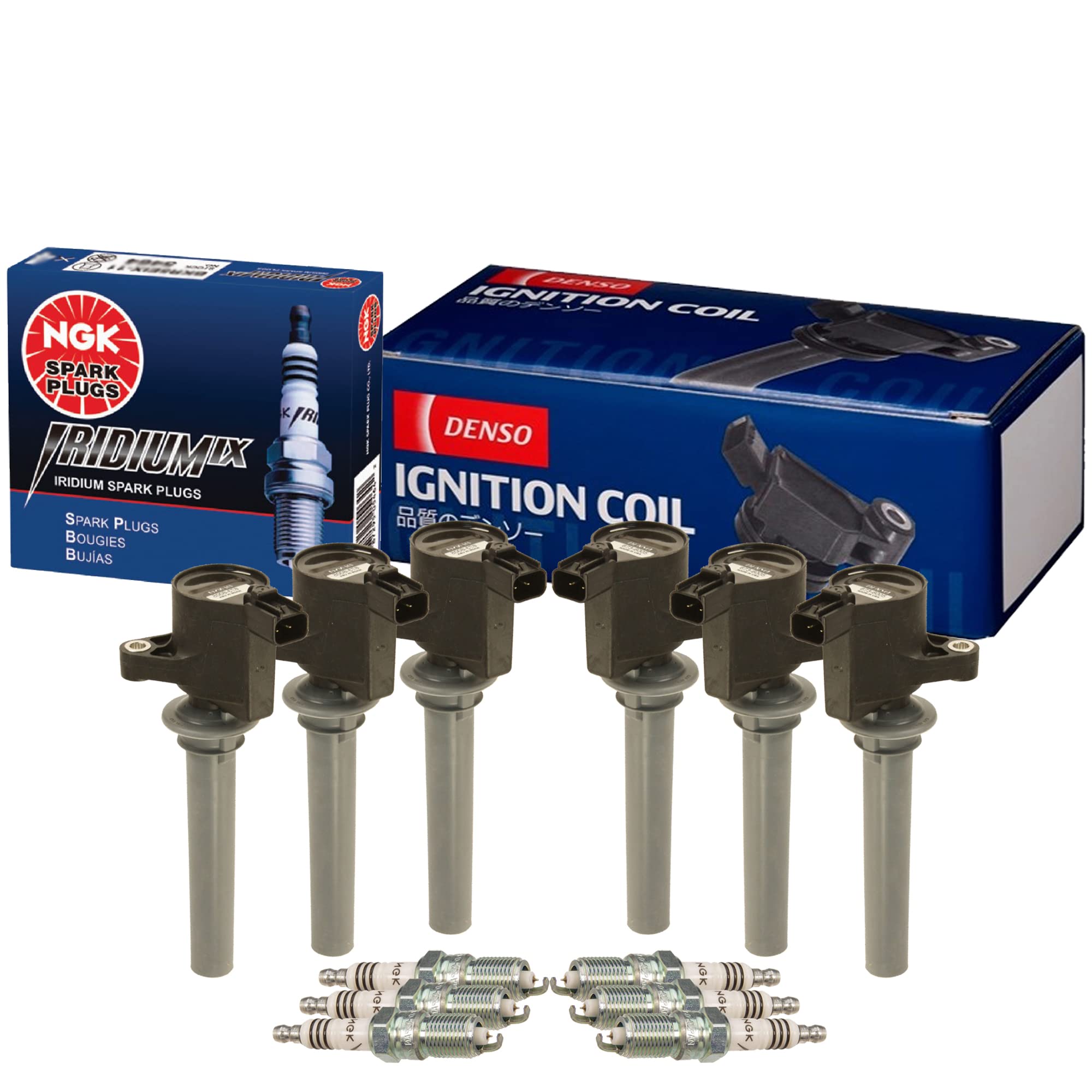 Denso 6 COP Direct Ignition Coils & NGK 6 Iridium IX Spark Plugs 0.054