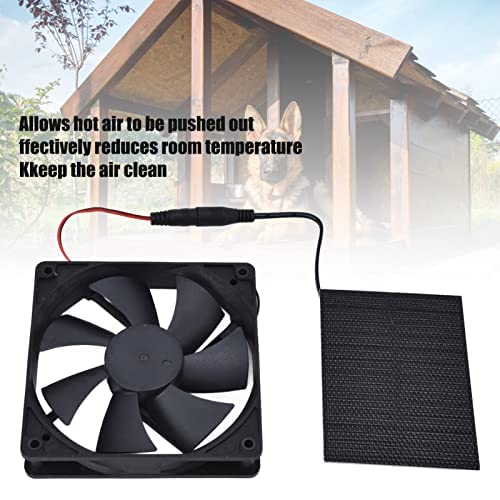 Omabeta 3W Solar Powered Exhaust Fan Kit - Professional Ventilation System for Chicken Coops, Greenhouses, Sheds & Pet Houses | Energy Efficient Solar Panel Fan for Home, Farm & Outdoor Use