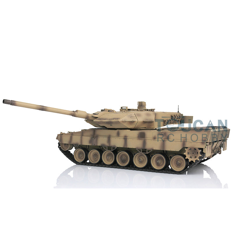 1/16 Scale Leopard 2A6 RC Tank - Full Metal RTR Electric Remote Control Military Vehicle with Smoke, Sound, Infrared Battle, Barrel Recoil & 360° Rotating Turret - Perfect for Outdoor Battles, Collection Display and RC Hobby Enthusiasts
