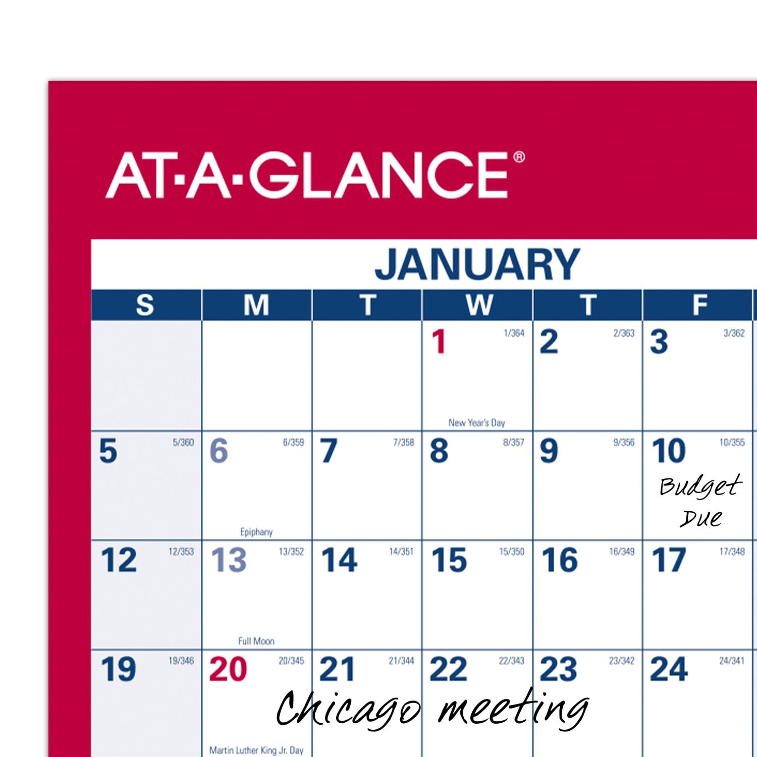 AT-A-GLANCE 2025 Dry Erase Wall Calendar Planner - 36