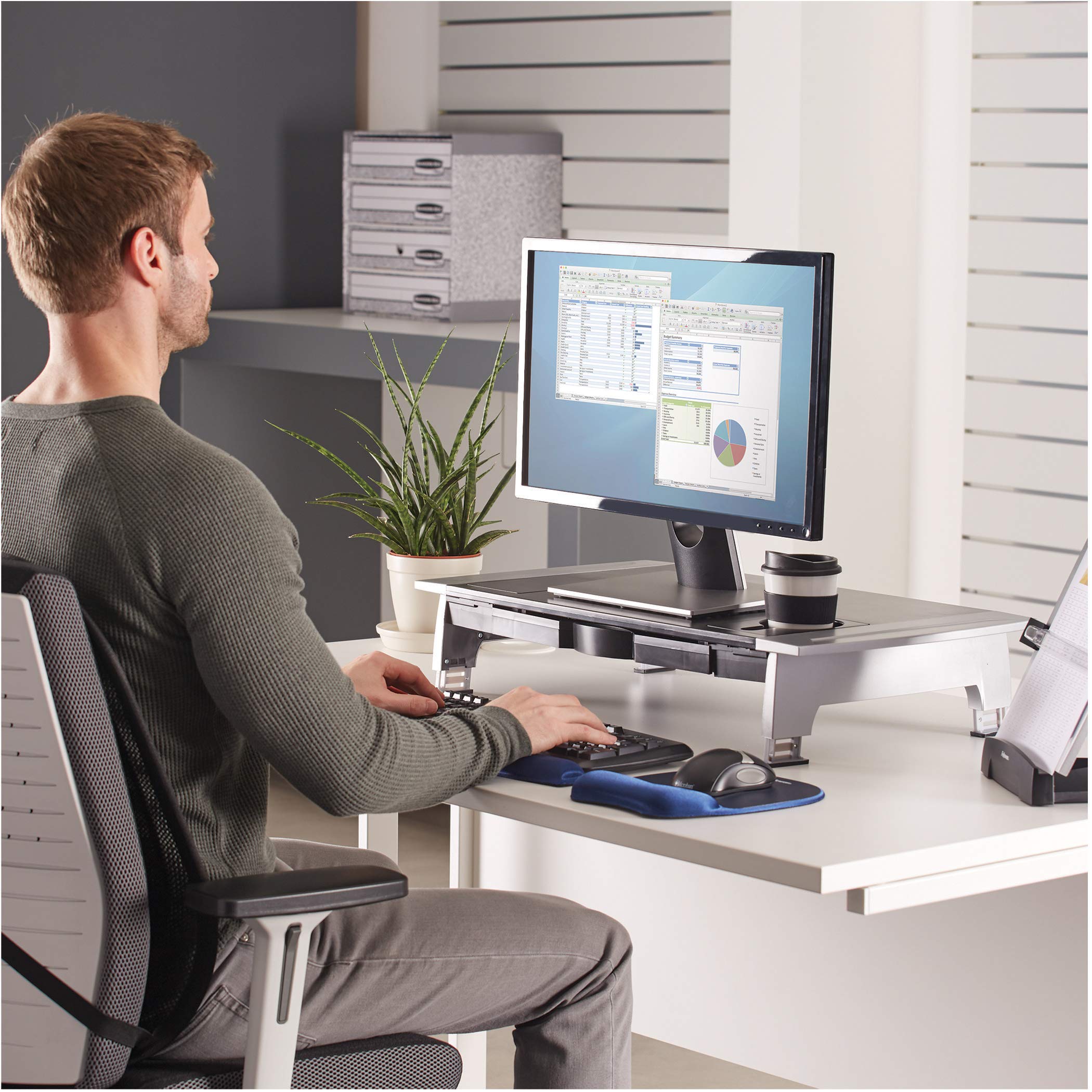 Fellowes Premium Monitor Stand Riser for 21