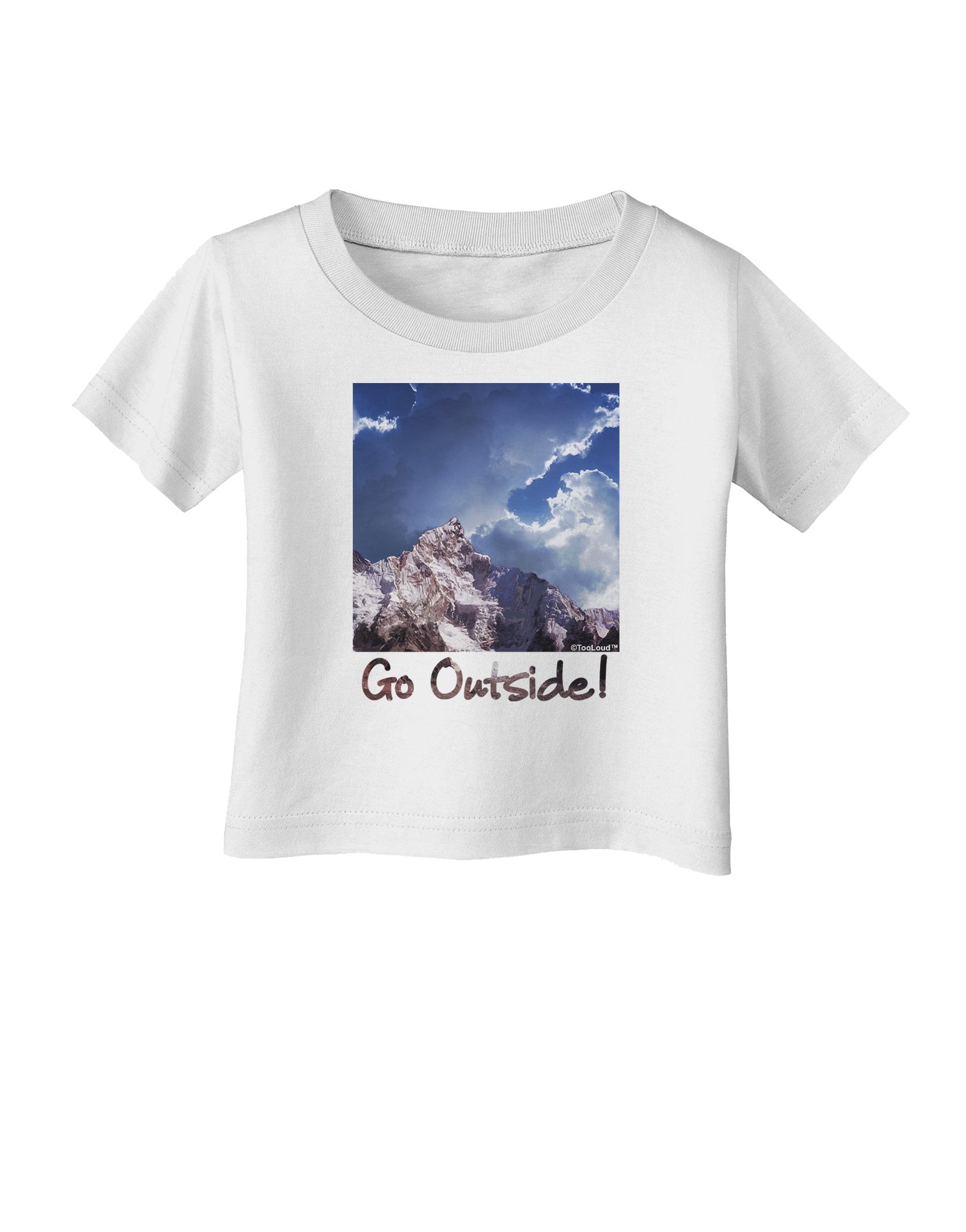 TOOLOUD Outdoor Adventure Mountain Graphic Baby T-Shirt - Soft Cotton Infant Tee for Hiking, Camping & Family Trips