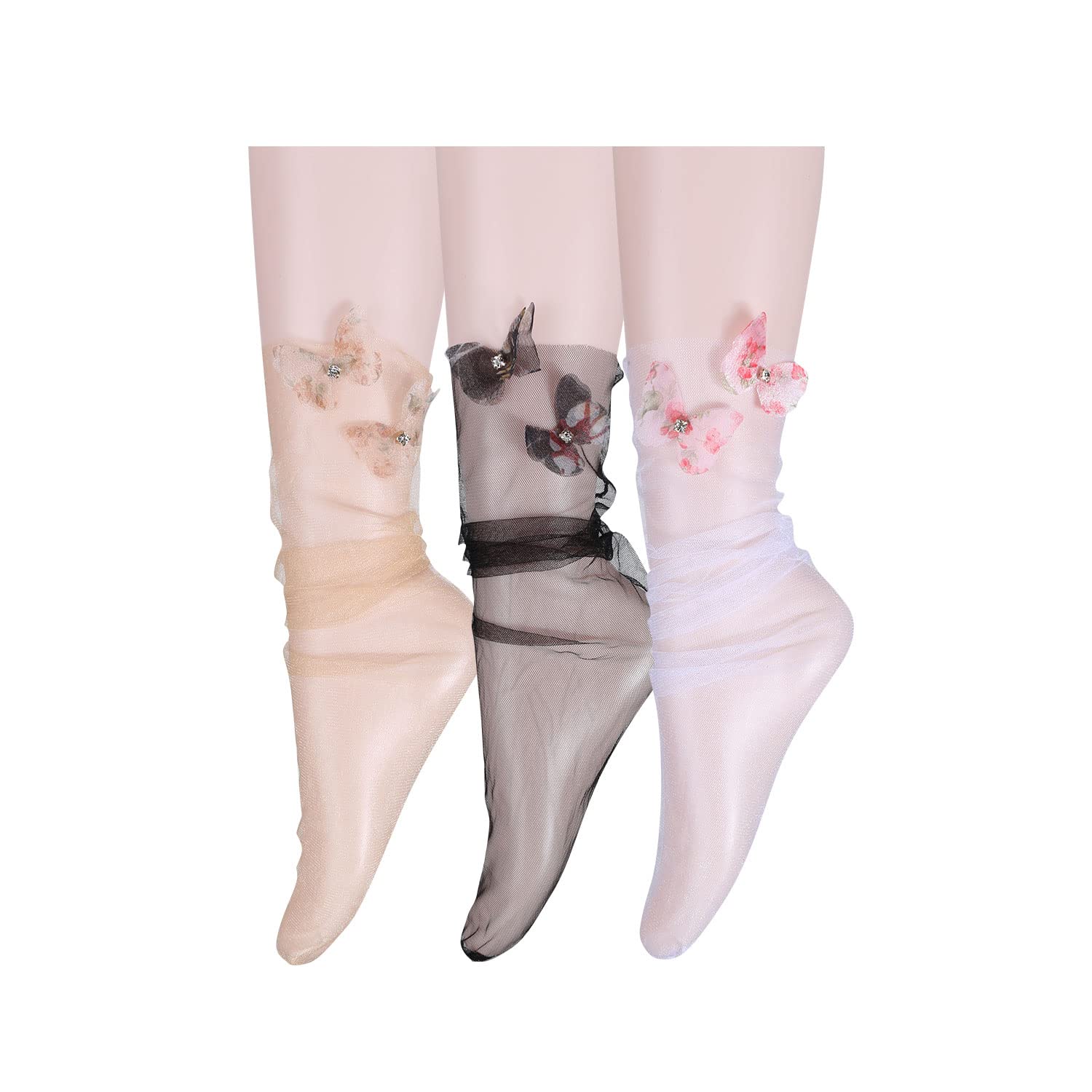 Benefeet Women's Sheer Mesh Lace Socks - Stylish & Comfortable for Daily Wear