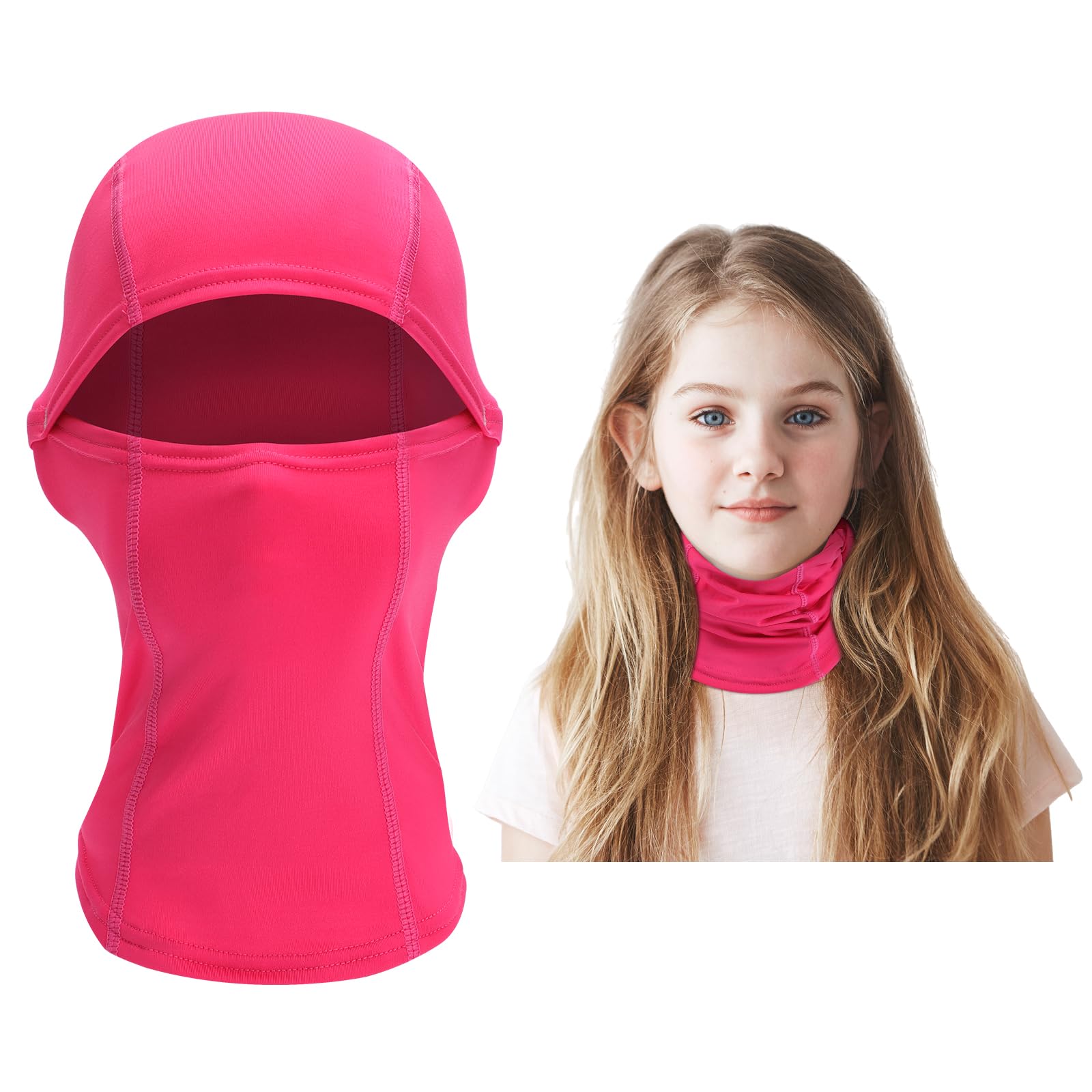 Kids Fleece Balaclava Ski Mask - Winter Face Cover for Boys & Girls | Cold Weather Protection for Skiing, Snowboarding & Outdoor Activities | Black