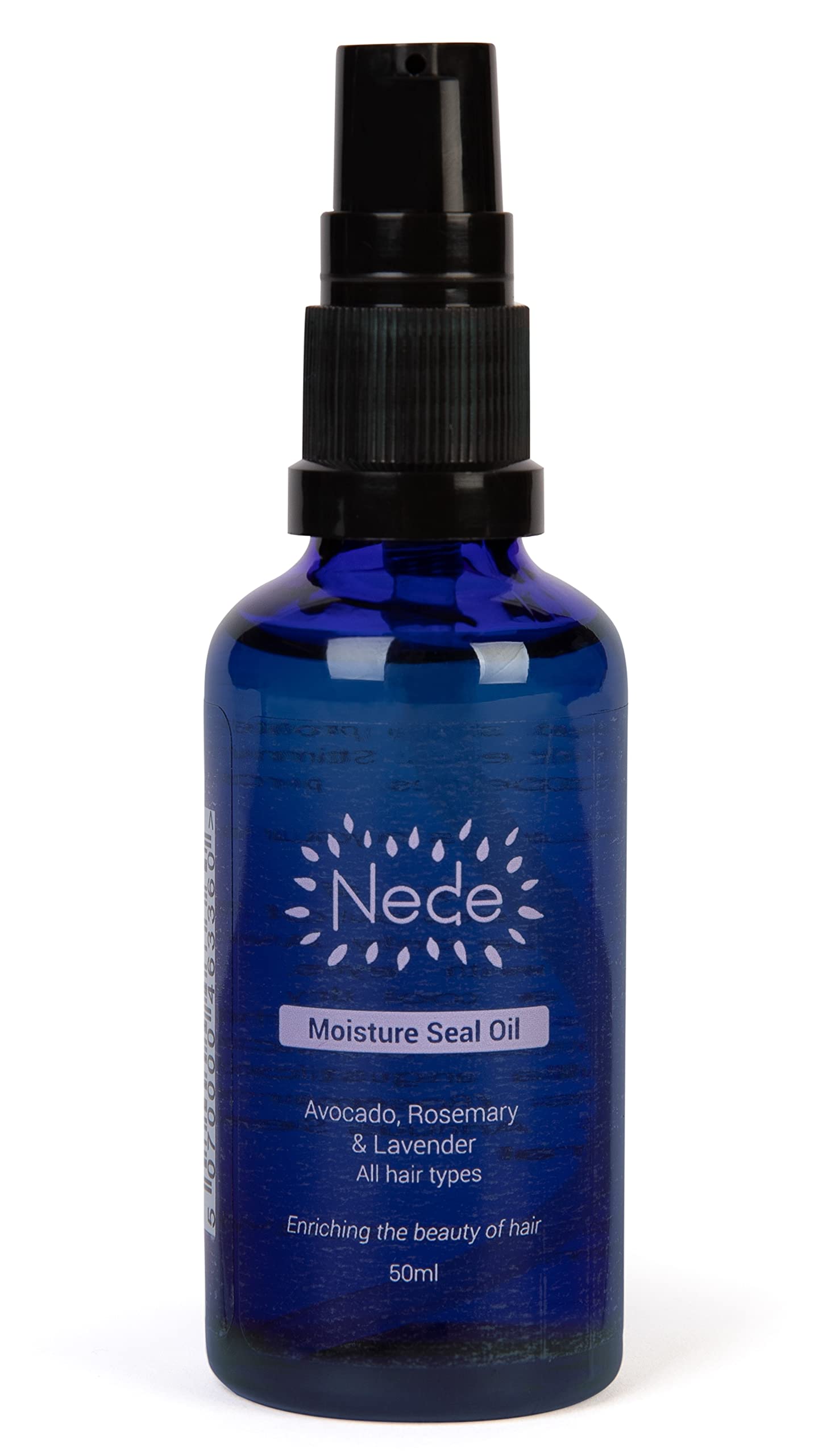 Nede Moisture Seal Hair Oil - Natural Hair Treatment with Avocado, Rosemary & Lavender for Dry, Damaged Hair | Hydrating & Nourishing Hair Care for Daily Use & Styling