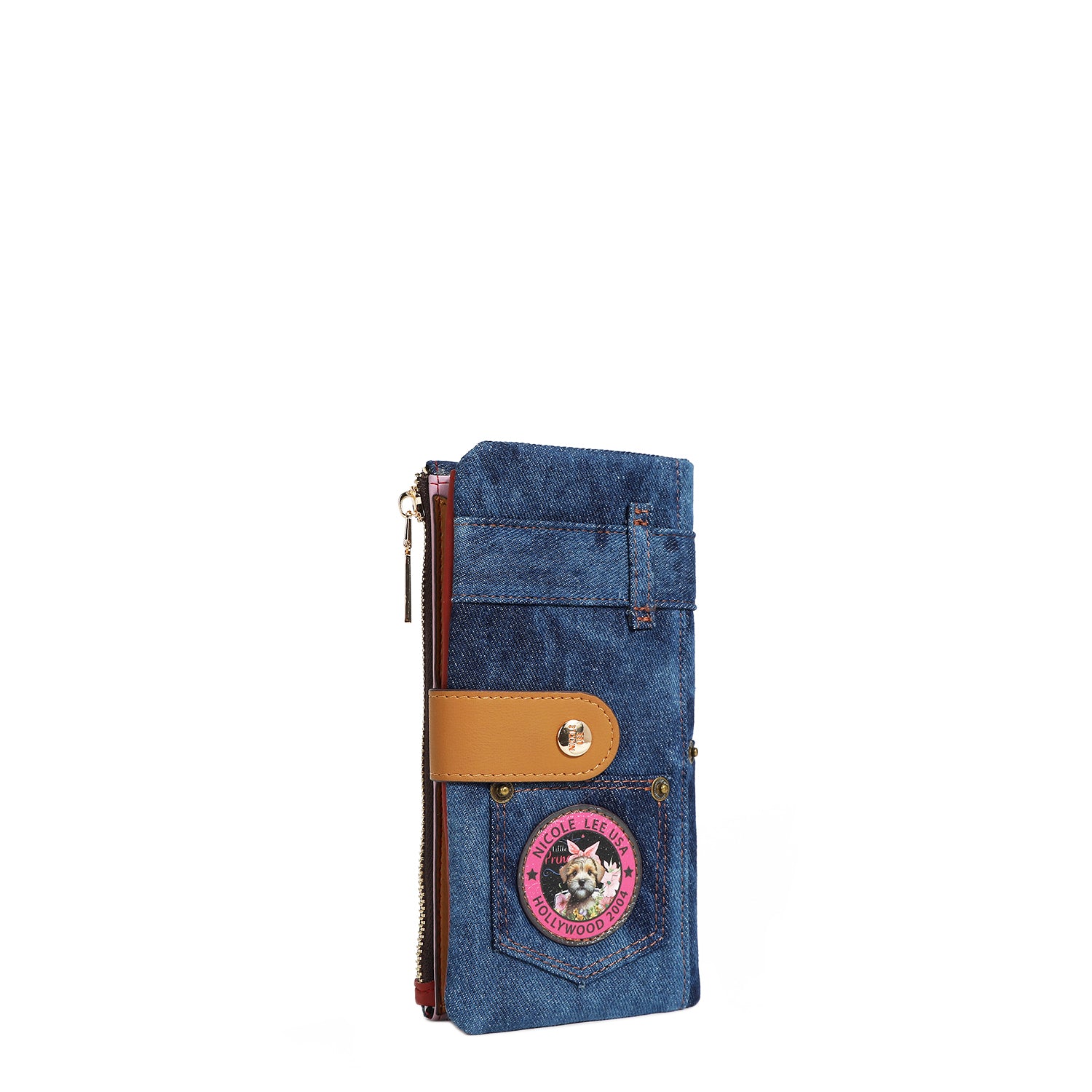 DENIM AMANDA 2-Piece Bifold Wallet for Women - Genuine Leather Credit Card Holder with RFID Protection - Perfect for Everyday Use, Travel & Gift Giving