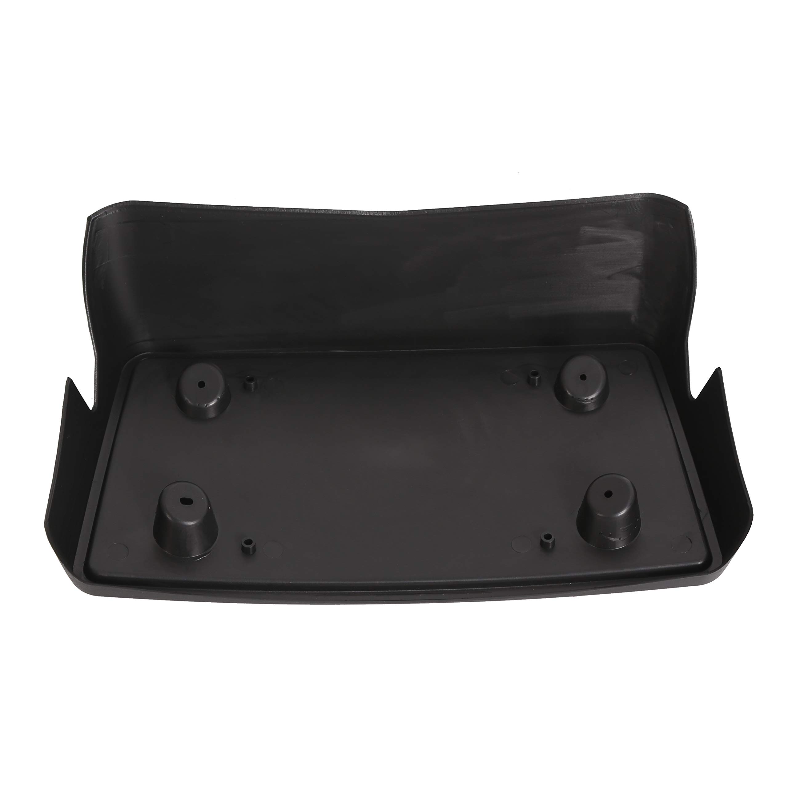 ECOTRIC Front Bumper Impact Bar & License Plate Bracket for 2007-2013 Chevy Silverado 1500/2500/3500 - Heavy Duty License Plate Frame Holder (2-Pack) - Perfect for Off-Roading, Truck Protection & Customization