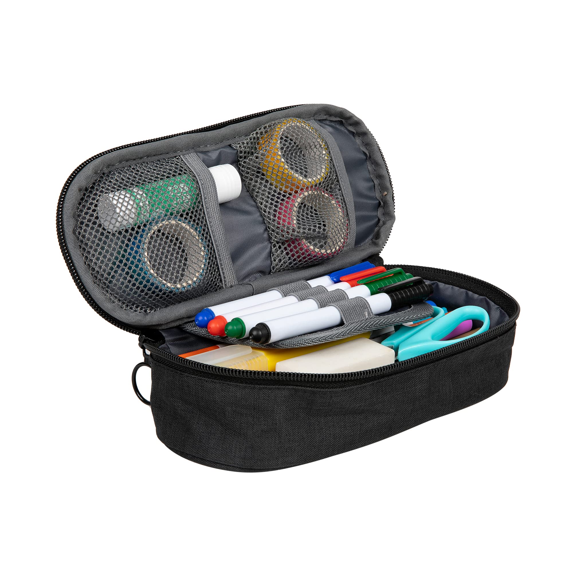 ZIPIT Essentials Pencil Case for Adults - Stylish Pen Organizer Pouch for School, Office & Travel - Perfect for Students, Teachers & Professionals