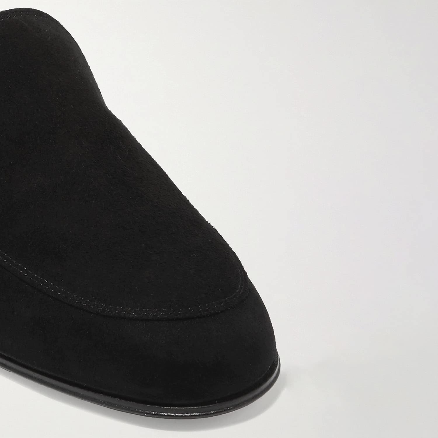 FOWT Women's V-Cut Slip-On Loafers - Velvety Suede Ballet Flats with Round Toe & Low Block Heel | Comfortable Casual Walking Shoes for Summer & Dress Outfits | Black | US Sizes 4-16 | Perfect for Office, Travel & Everyday Wear