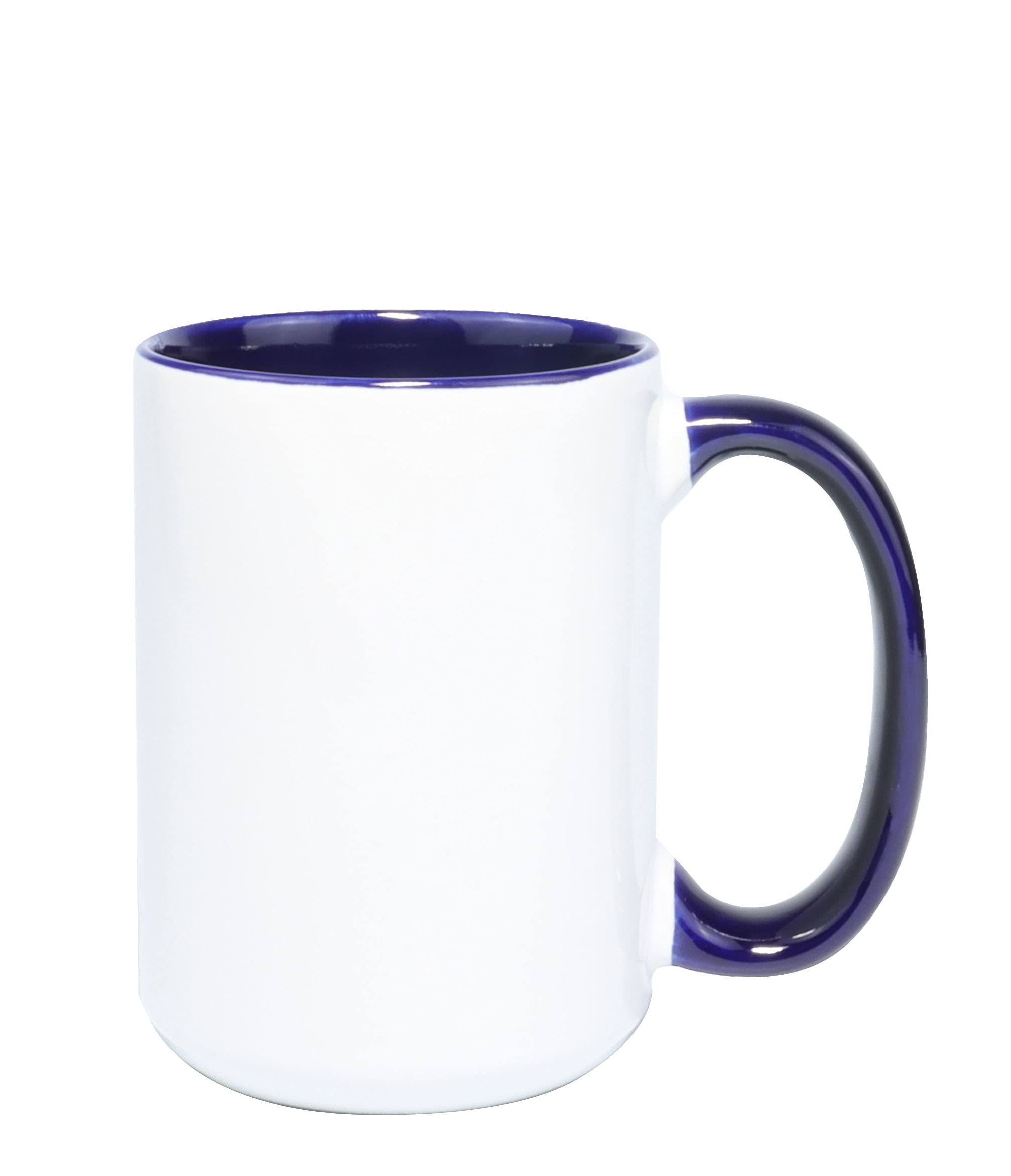 24-Pack Cobalt Blue 15oz Sublimation Ceramic Coffee Mugs - Bulk Customizable Drinkware for Offices, Restaurants & Promotional Gifts