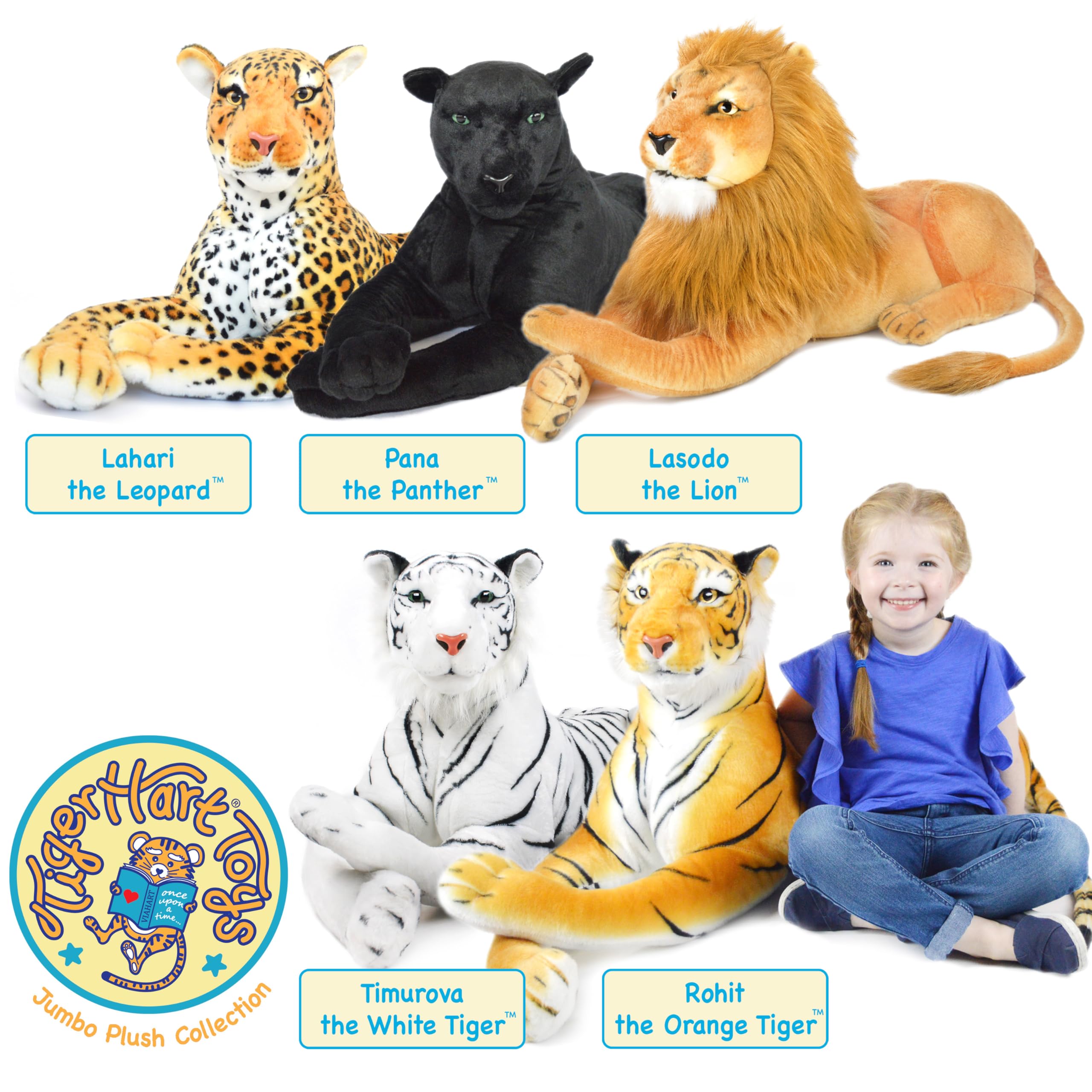 Timurova The White Tiger - 42 Inch Large Plush Stuffed Animal Toy, Soft Giant White Tiger Plushie for Kids, Adults, Home Decor, Nursery, Gifts | Perfect for Cuddling, Room Decor, and Birthday Presents