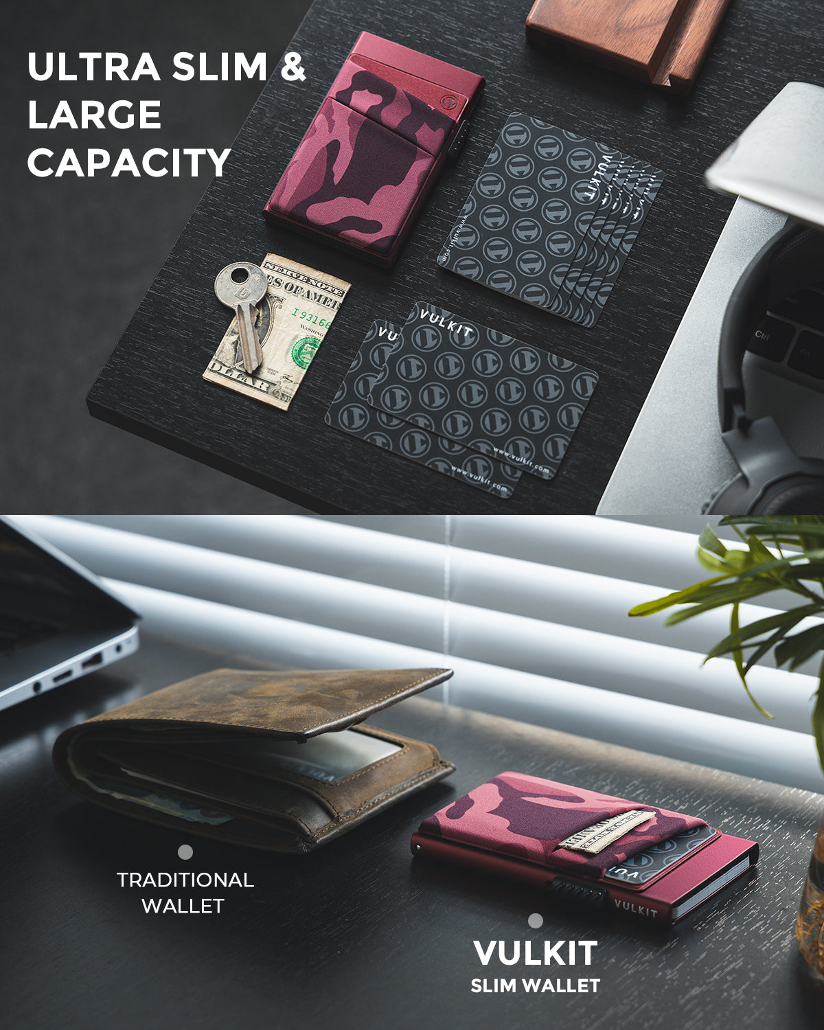 VC307 Camouflage Elastic Cash & Coin Card Holder - Secure Wallet for Bills, Cards, and Change - Perfect for Outdoor, Travel, and Everyday Use