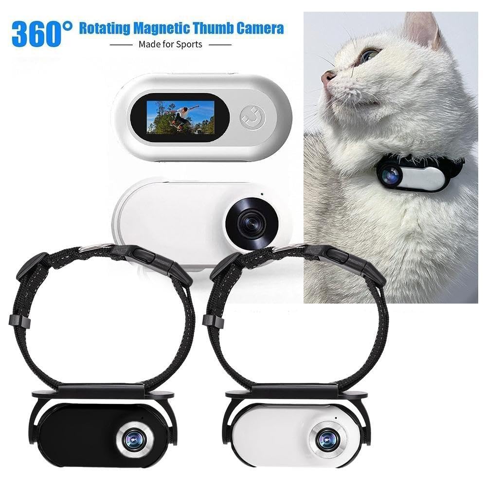 HD 1080P Dog Collar Camera - Mini Pet Body Camera with Action Video for Dogs & Cats | Perfect for Pet Monitoring, Training & Outdoor Adventures