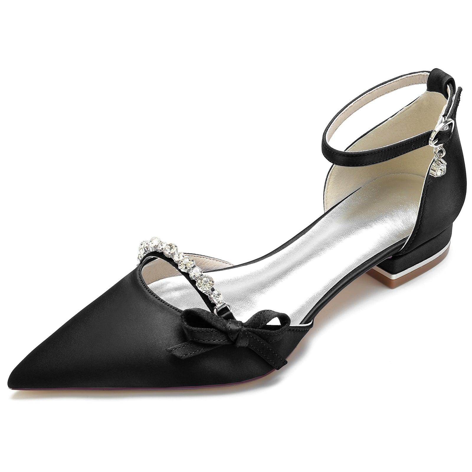 Flat Heel 2.5cm Silk-Like Comfortable Shoes CK0251 - Perfect for Office, Wedding & Casual Wear