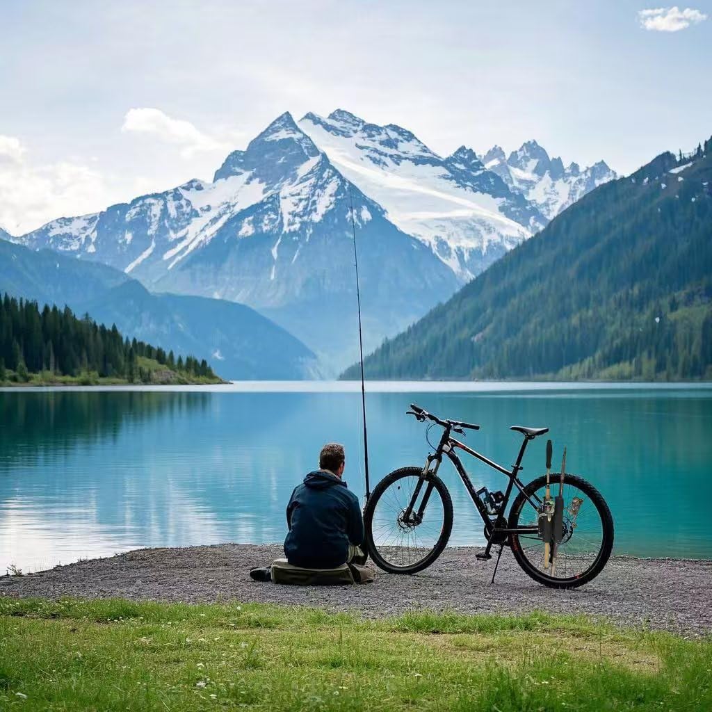 Bike Fishing Rod Holder - Secure Fishing Pole Carrier for Bicycle | Perfect for Anglers Cycling to Fishing Spots