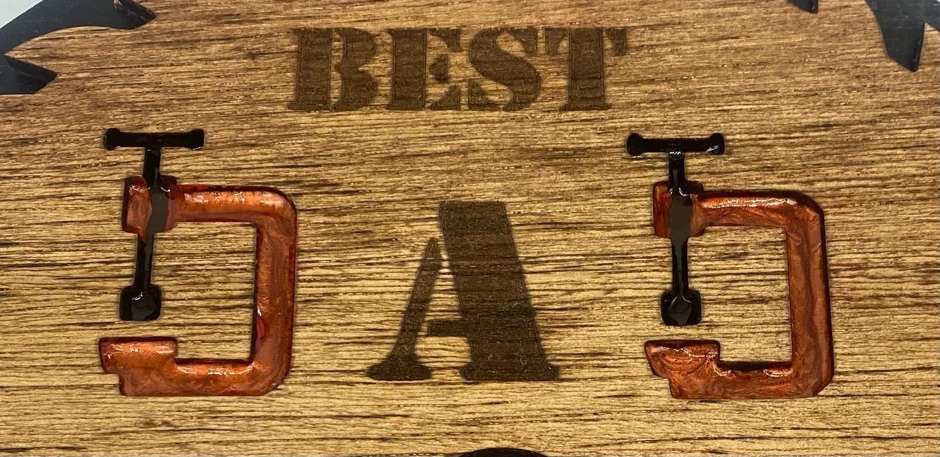 Personalized Father's Day Wood Sign - Custom Dad Gift with Up to 7 Names - Double Layered Miniature Wood Board - Perfect for Home Decor, Office Display & Special Occasions