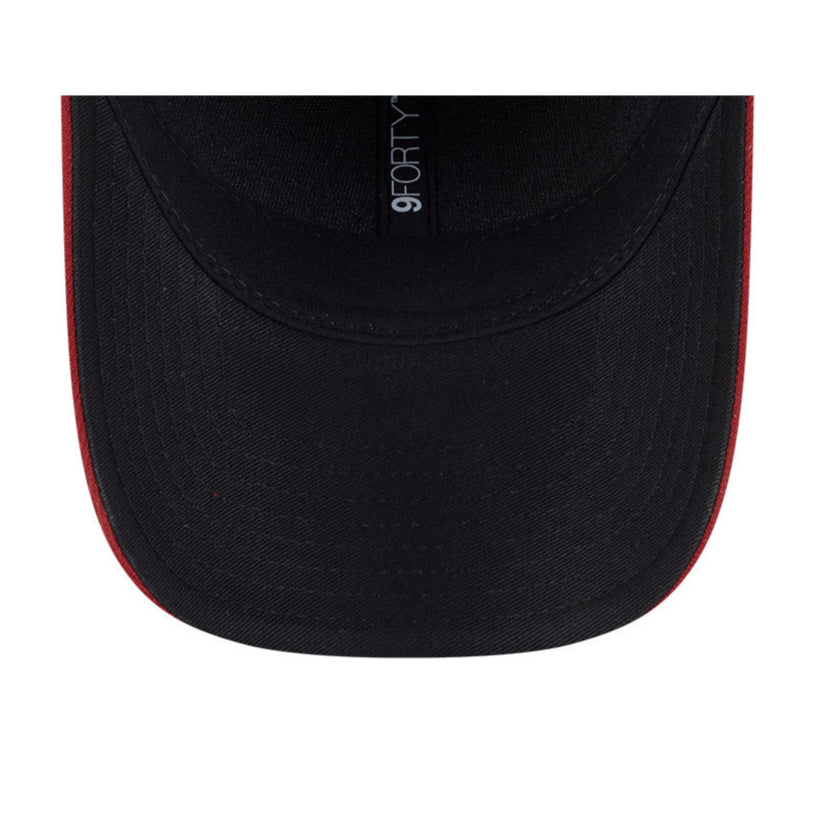 New Era 9Forty M Crown Arizona Diamondbacks Snapback Baseball Cap - Black & Sedona Red for Men's Casual Wear & Game Day Outfits