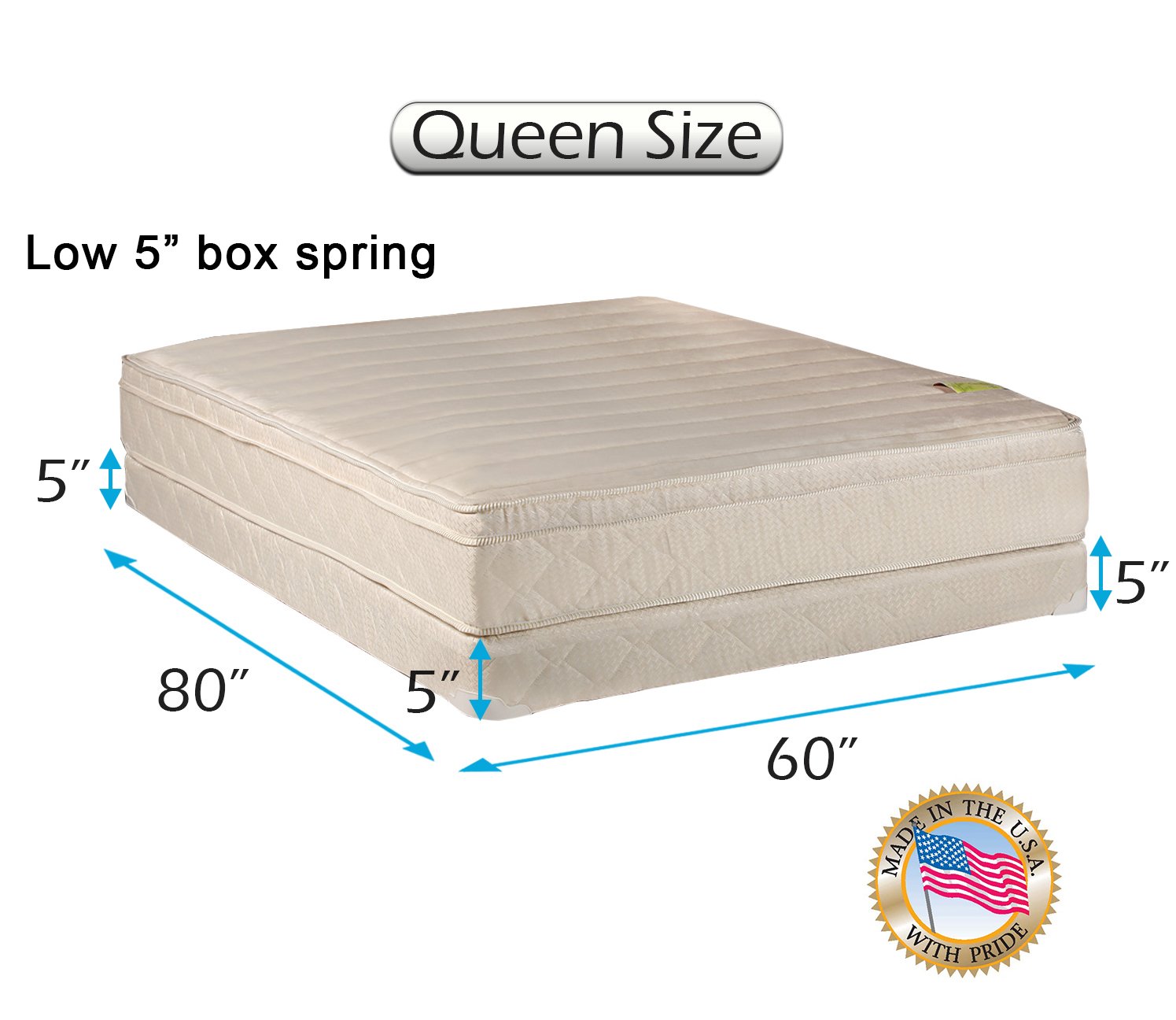 **Dream Solutions USA Orthopedic Firm PillowTop Mattress with 5