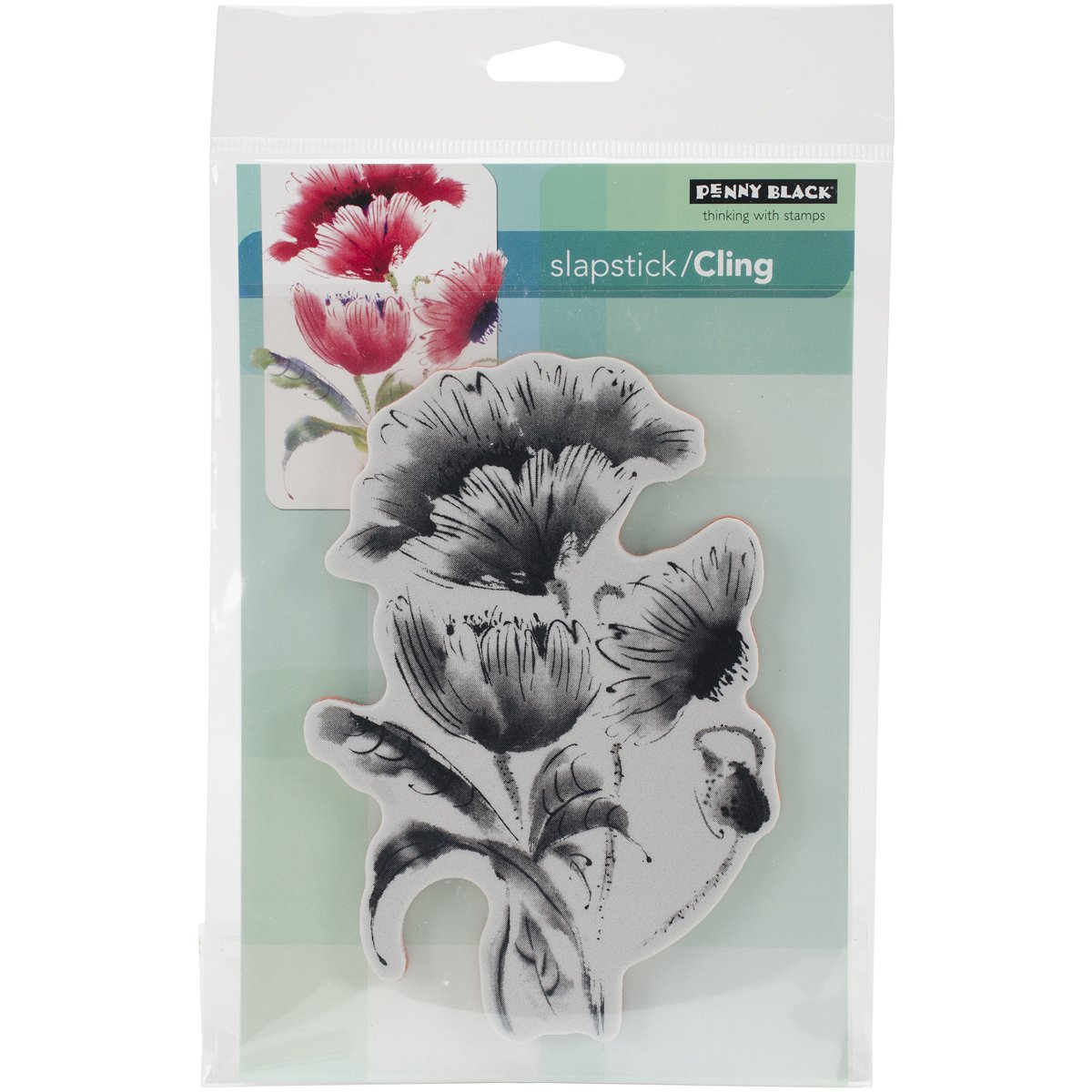 Penny Black 40-330 Pop Pop Poppy Slapstick Cling Stamp - Perfect for Scrapbooking, Card Making & DIY Craft Projects