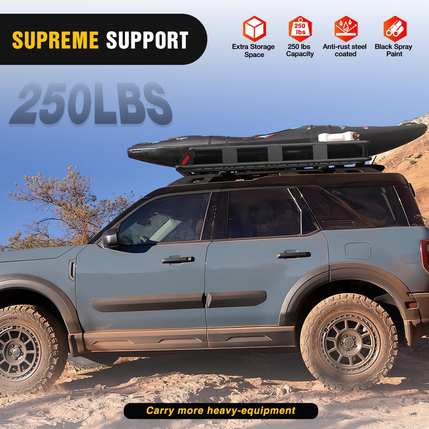 Heavy Duty Universal Roof Rack Cargo Basket 84