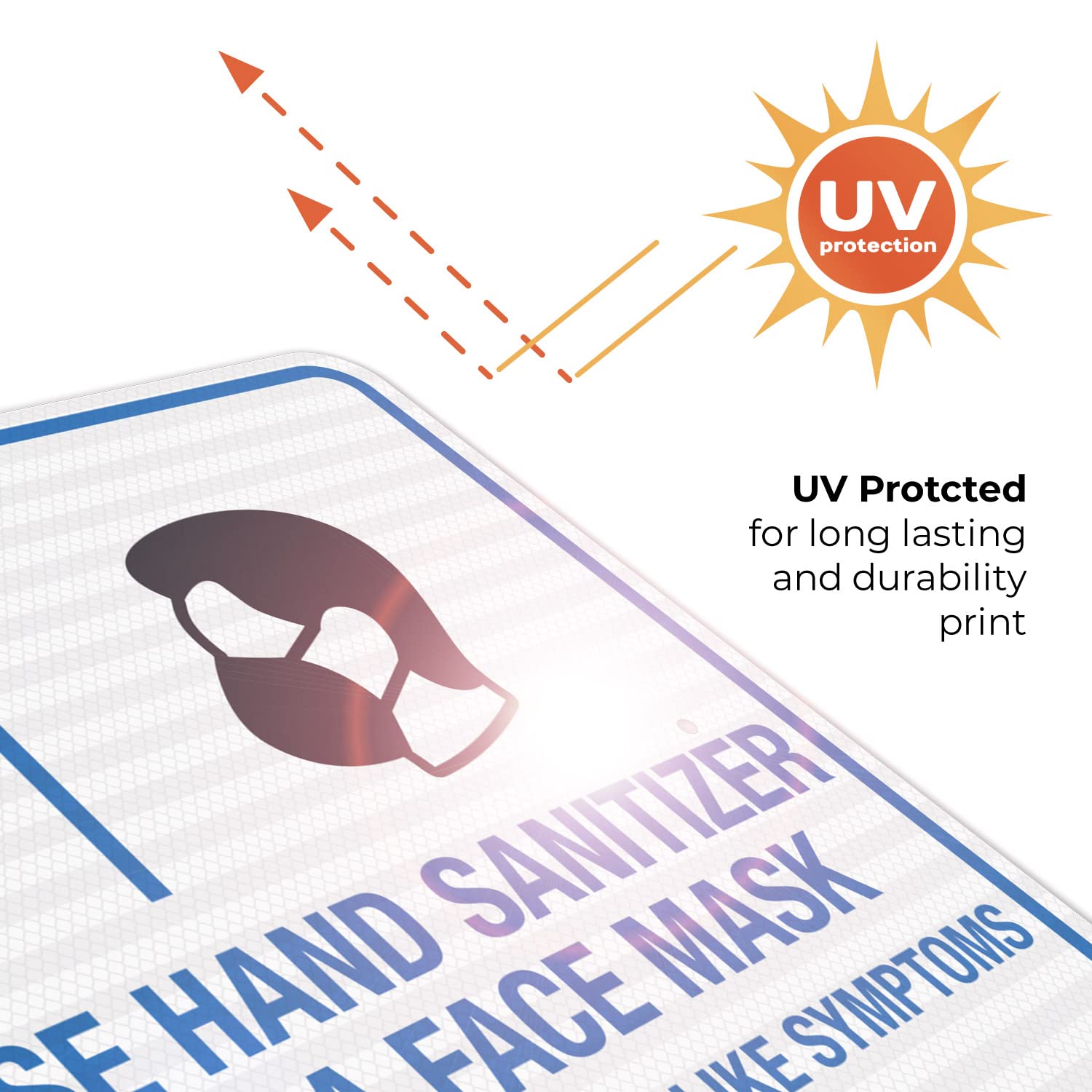 3M EGP Reflective Face Masks Required Sign - 24x30 Inches, .080 Aluminum, Fade Resistant - Made in USA - Ideal for Offices, Hospitals & Public Spaces