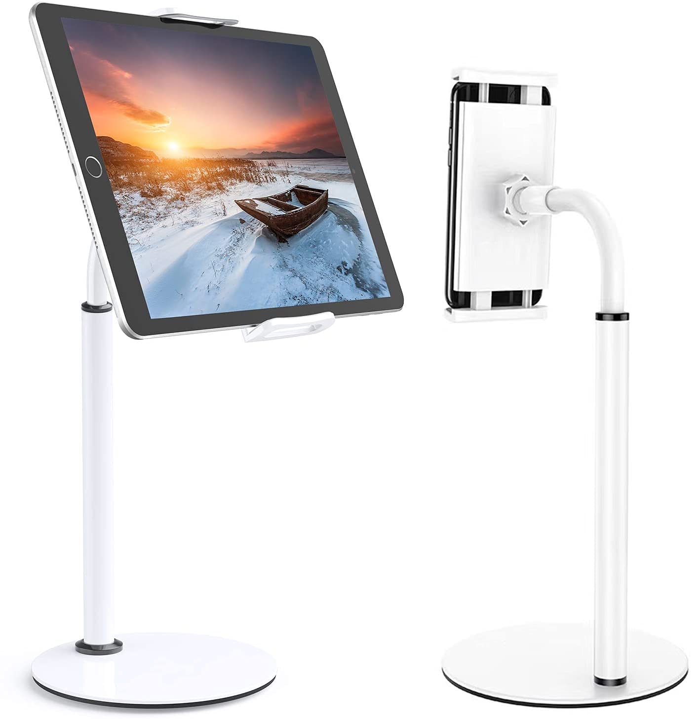 360° Rotating Adjustable Tablet Stand Holder - Flexible Gooseneck Phone & iPad Desk Mount for 4.7-11