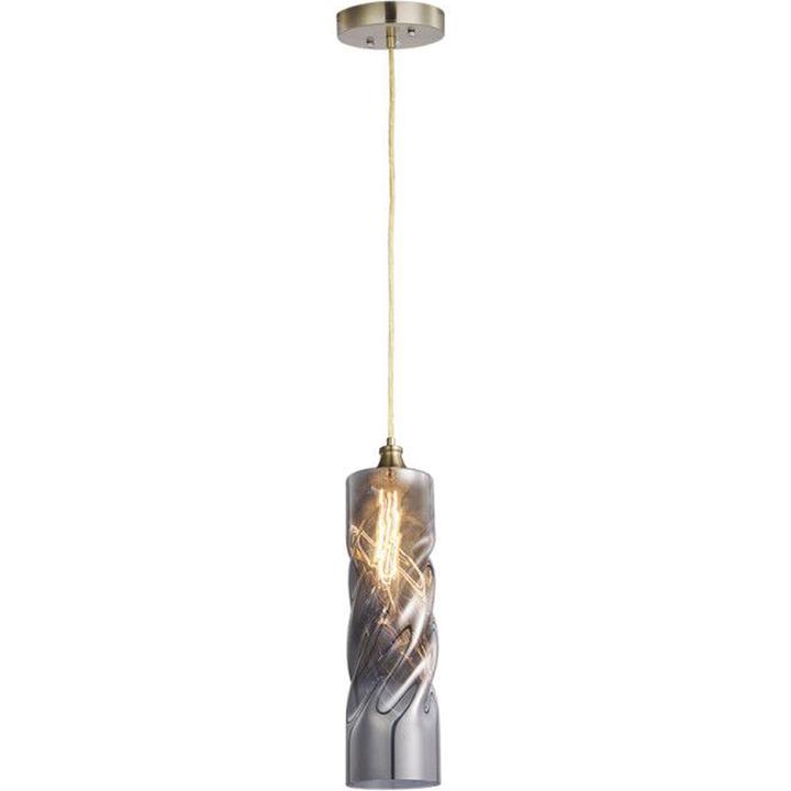 CARRO HOME Gemini Cylinder Ombre Glass Pendant Light - Modern Hanging Fixture for Dining Room, Kitchen Island & Bedroom Lighting Decor
