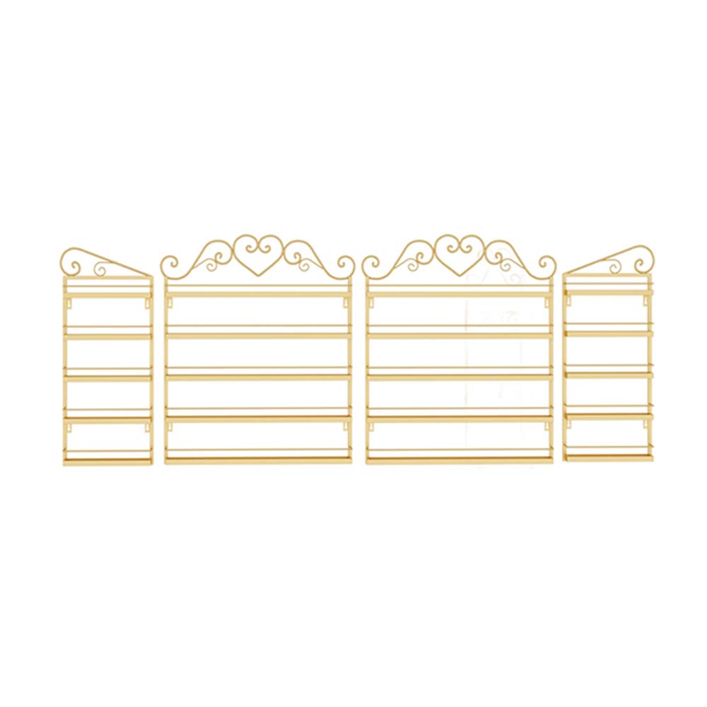 5-Tier Wall Mounted Metal Nail Polish Organizer - Essential Oil & Cosmetic Display Shelf for Salon, Spa & Home - Perfect for Storing Nail Polish, Perfume, Lipstick & Essential Oils - Space-Saving Beauty Storage Solution