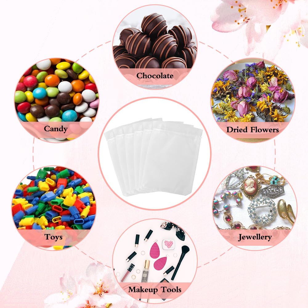 50 Pcs White 5x7 Inch Organza Drawstring Bags - Sheer Mesh Party Favor Bags for Jewelry, Candy & Gifts - Perfect for Weddings, Christmas, Birthdays & Special Events